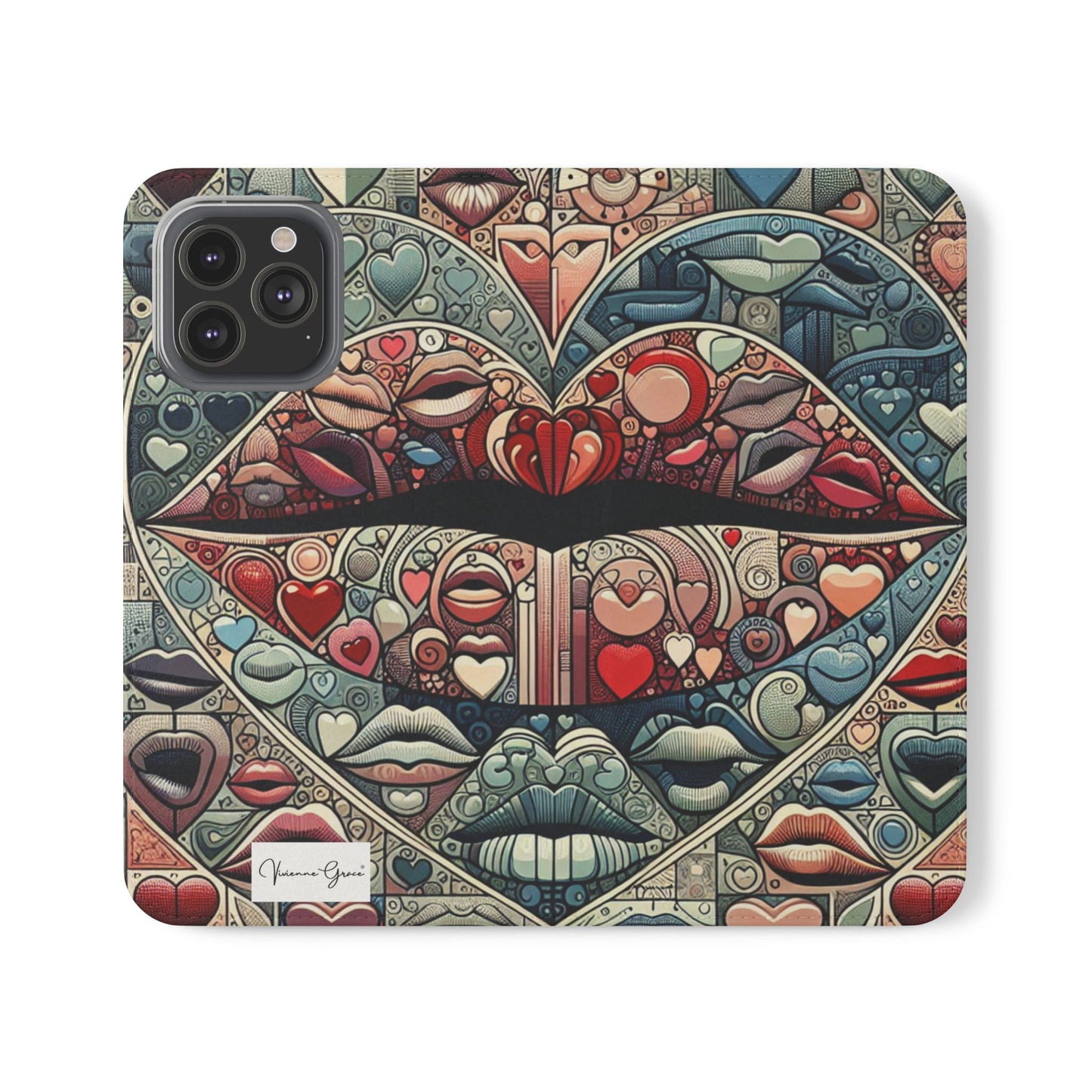 IPhone - Flip Case - BLUE LIPS - Vivienne Grace