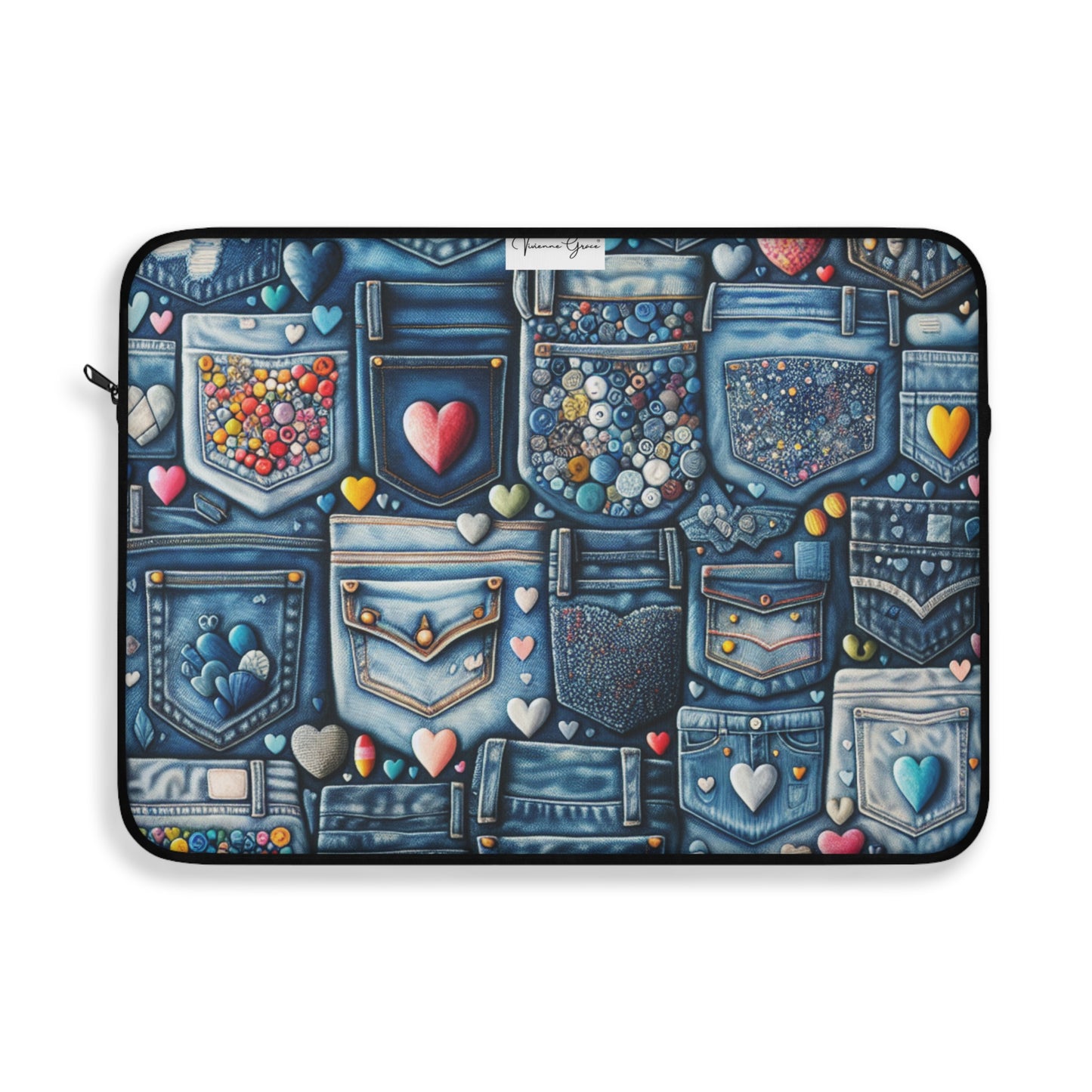 Laptop Sleeve - BLUE JEANS - Vivienne Grace