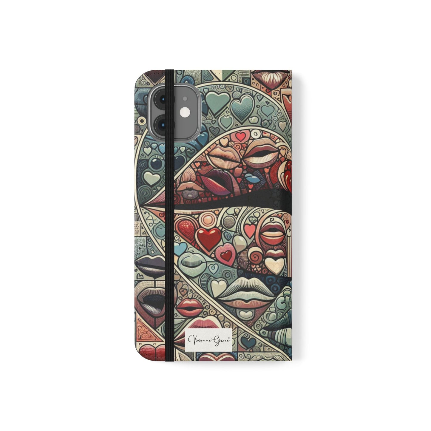 IPhone - Flip Case - BLUE LIPS - Vivienne Grace