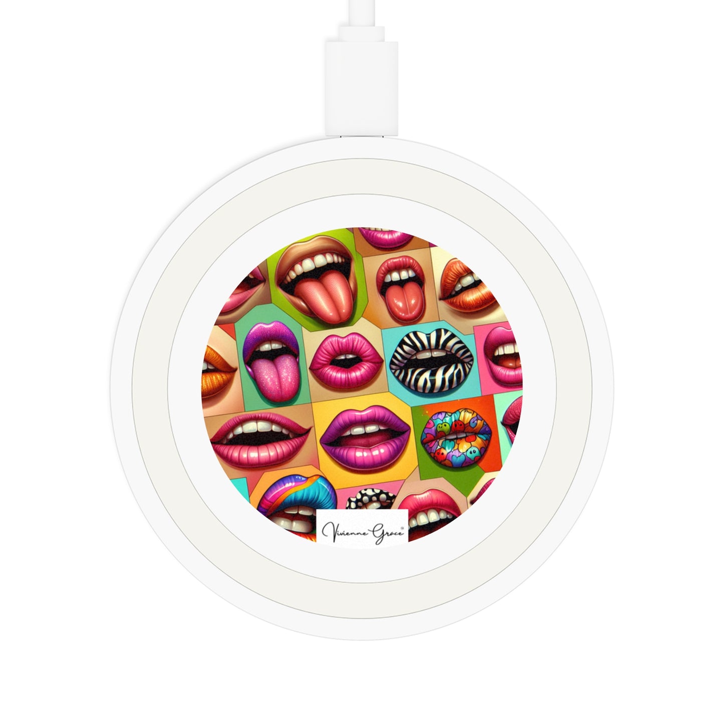 Quake Wireless Charging Pad - LIPS - Vivienne Grace