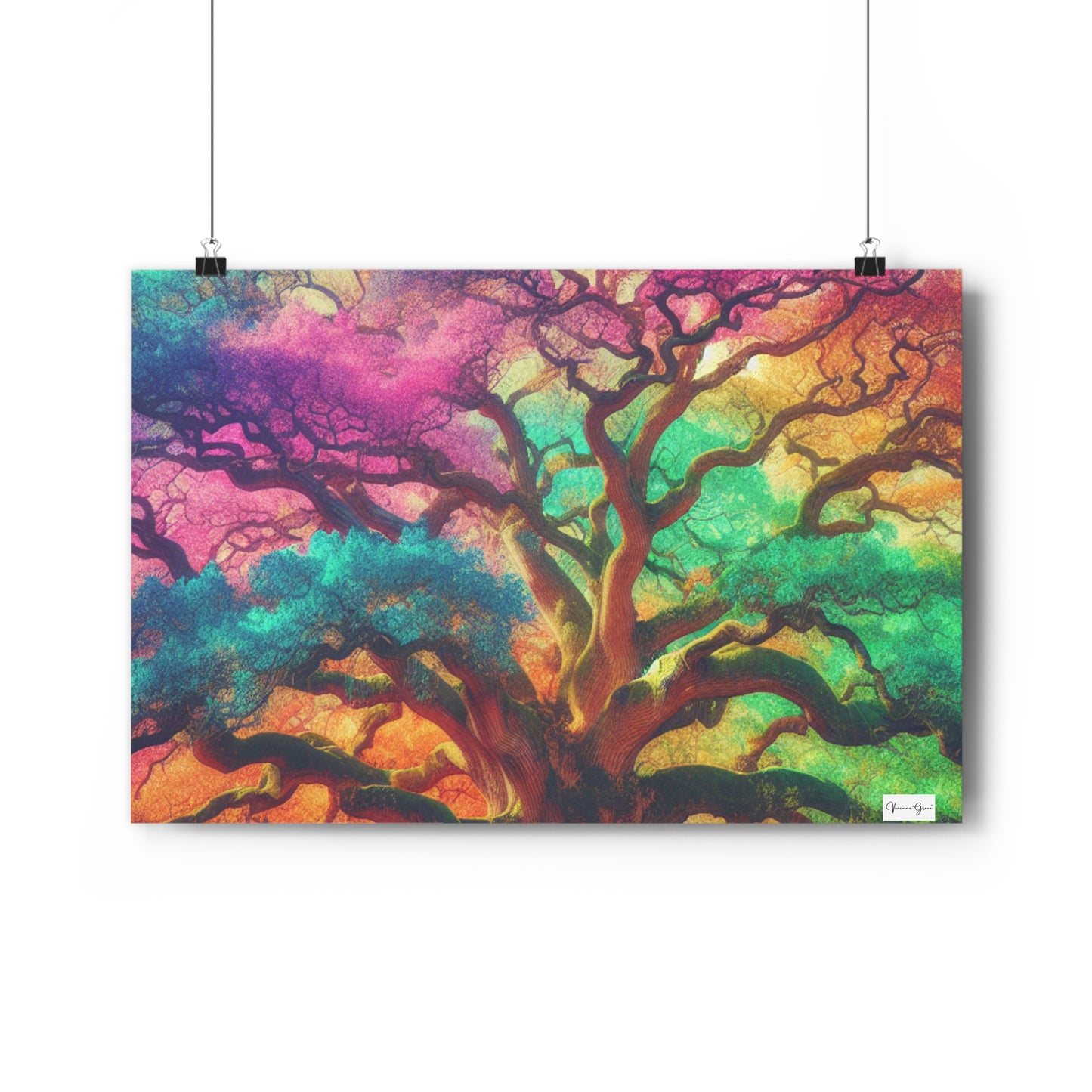 Giclée Art Print - Colorful Oak - Vivienne Grace