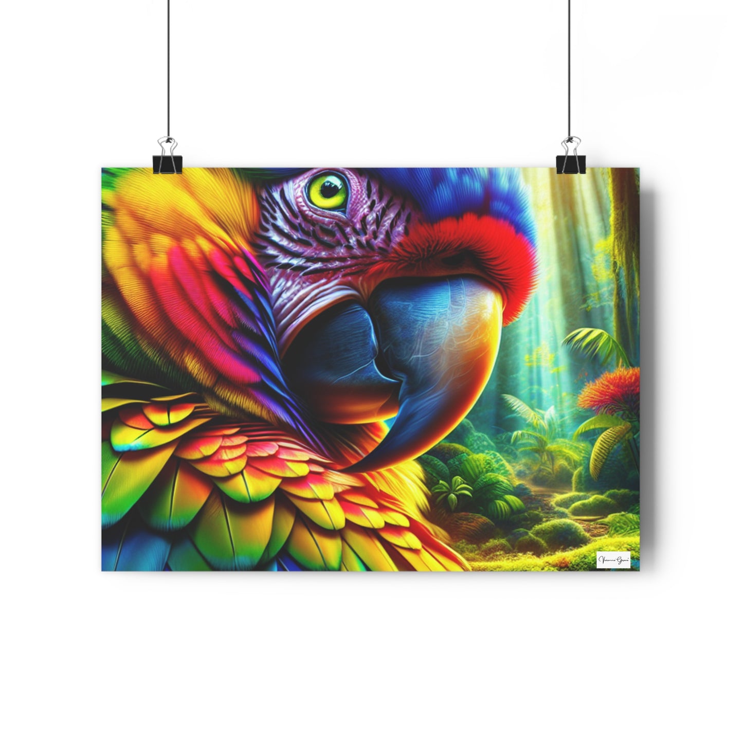 Giclée Art Print - BRIGHT PARROT - Vivienne Grace