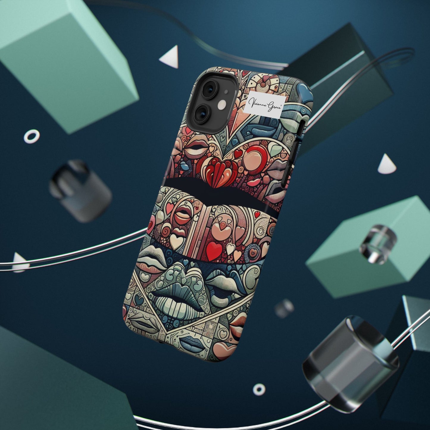 IPhone - Impact-Resistant Cases - BLUE LIPS - Vivienne Grace