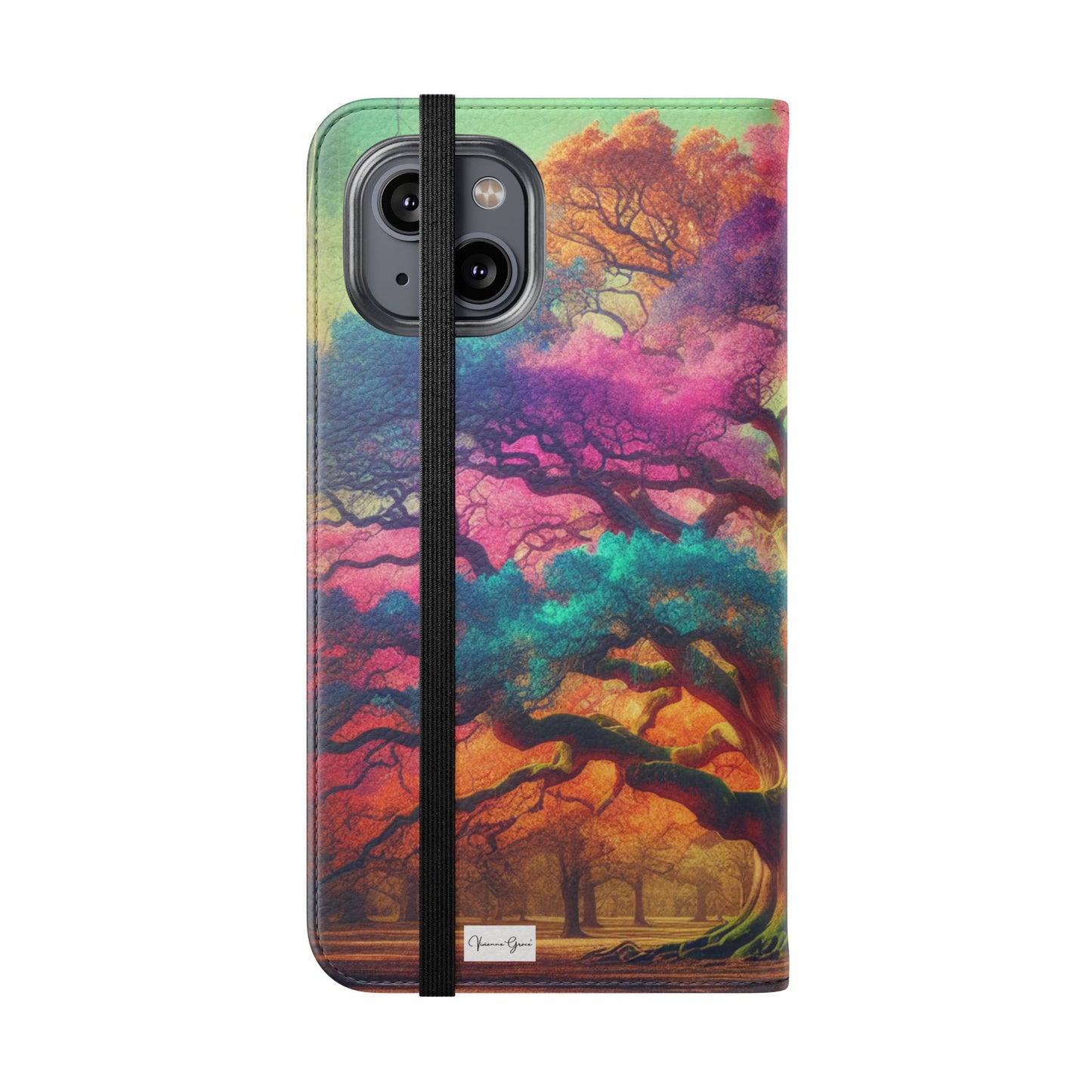 IPhone - Flip Case - COLORFUL OAK - Vivienne Grace