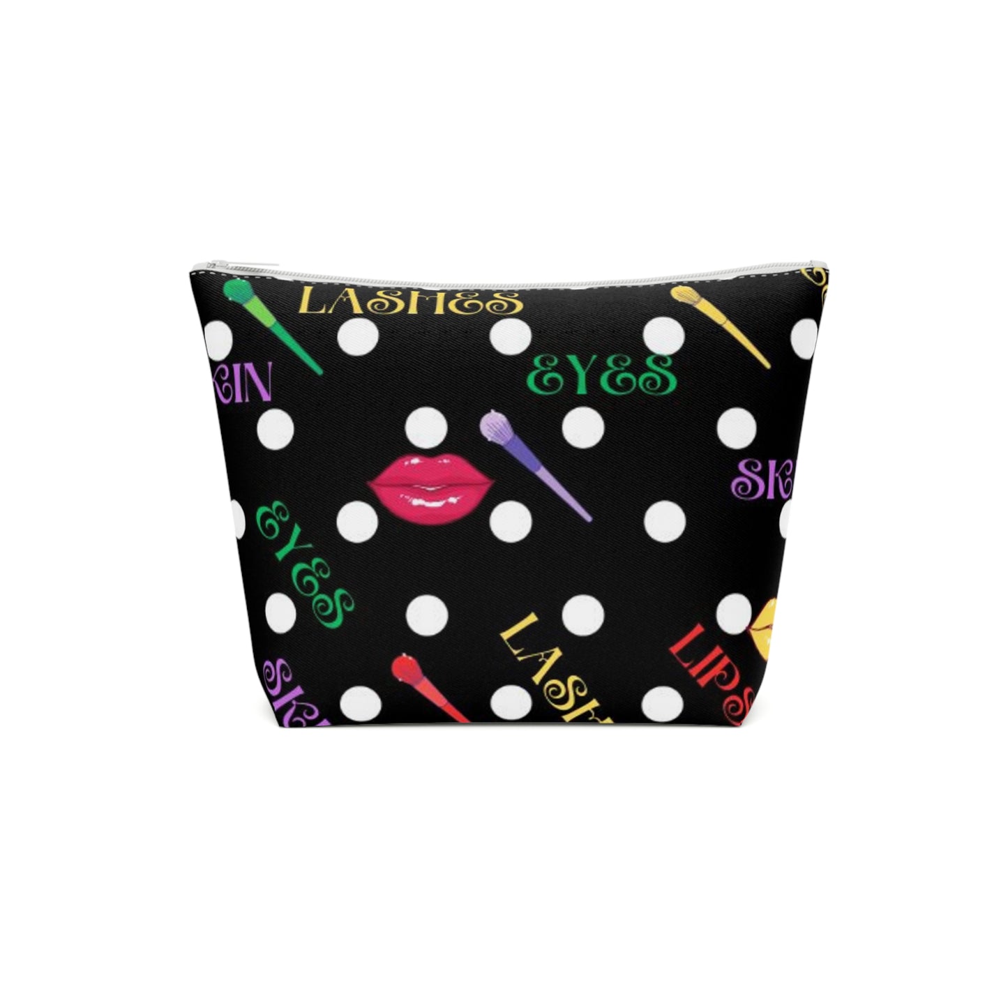 Cotton Cosmetic Bag - FUN (black) - Vivienne Grace