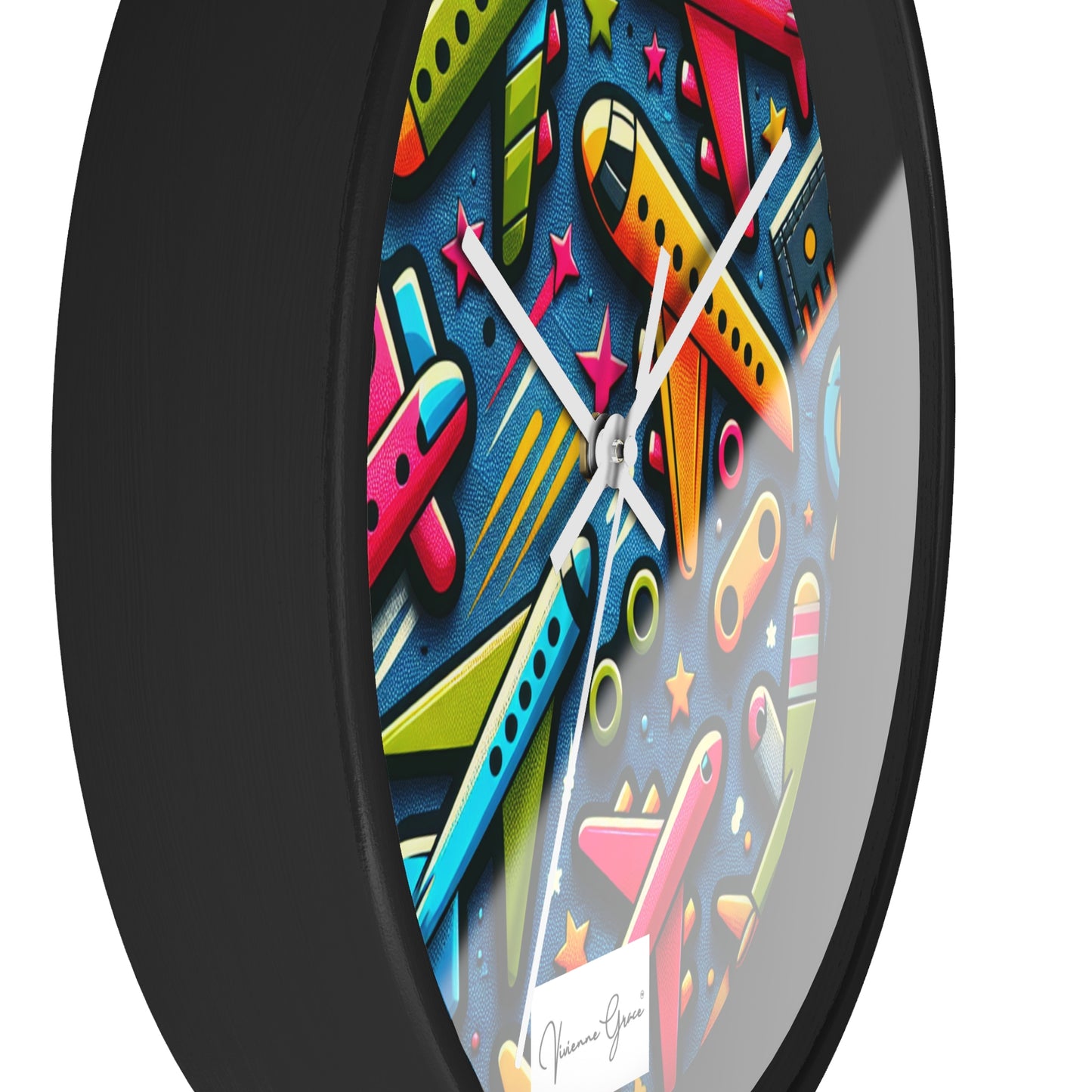 Wall Clock - AIRPLANES - Vivienne Grace