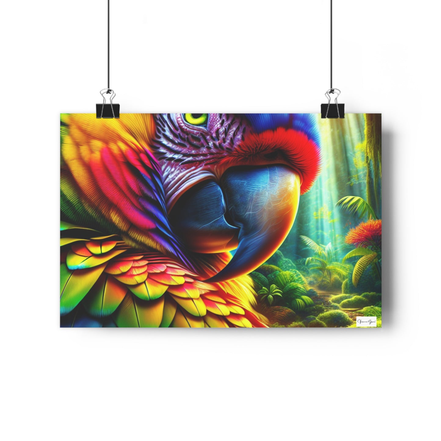 Giclée Art Print - BRIGHT PARROT - Vivienne Grace