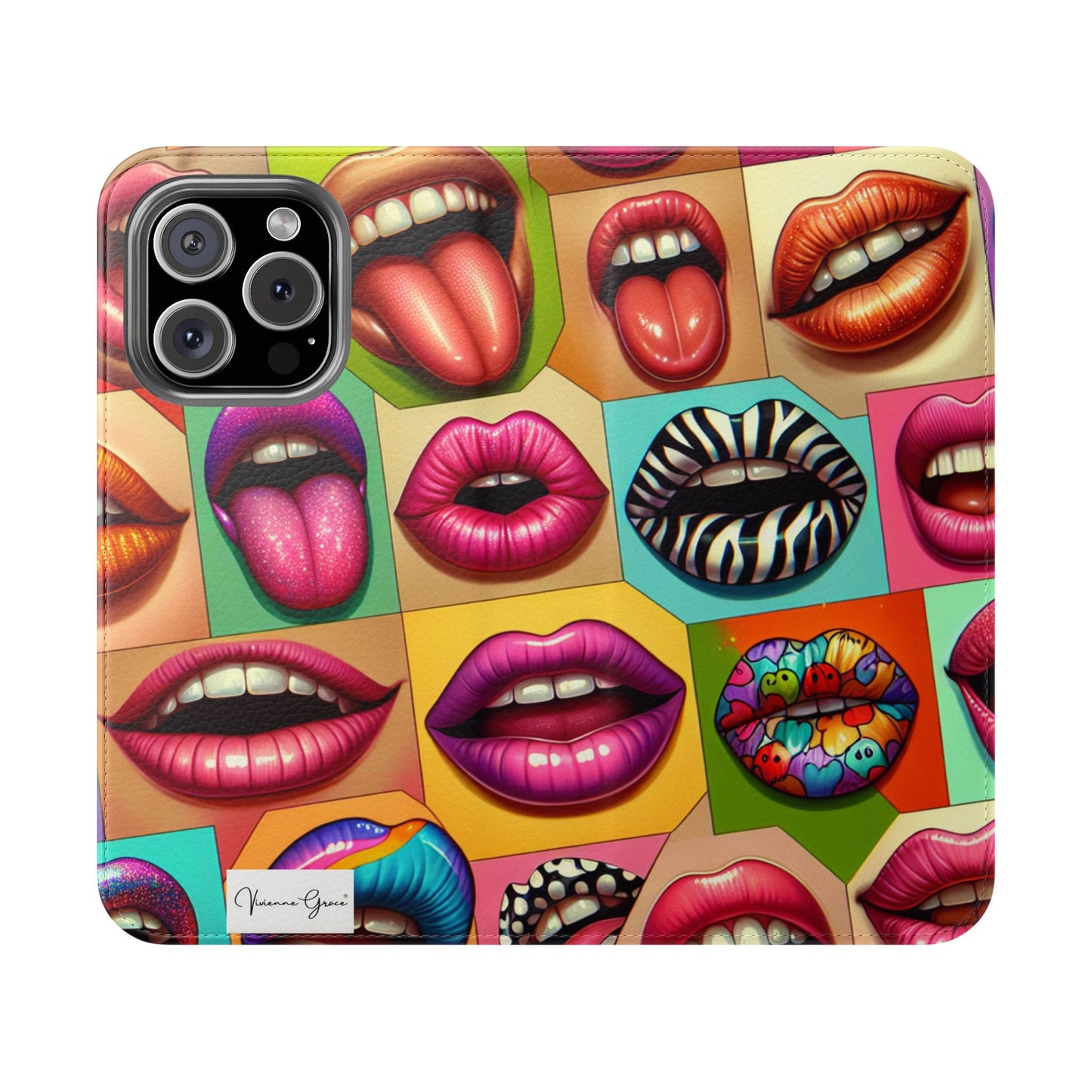 IPhone - Flip Case - LIPS - Vivienne Grace