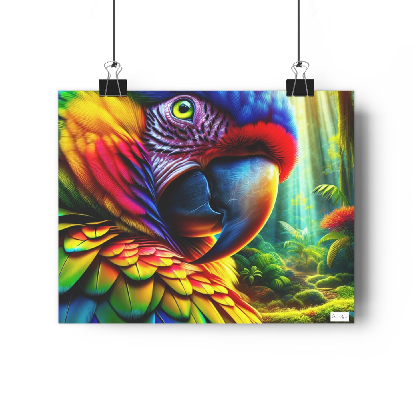 Giclée Art Print - BRIGHT PARROT - Vivienne Grace
