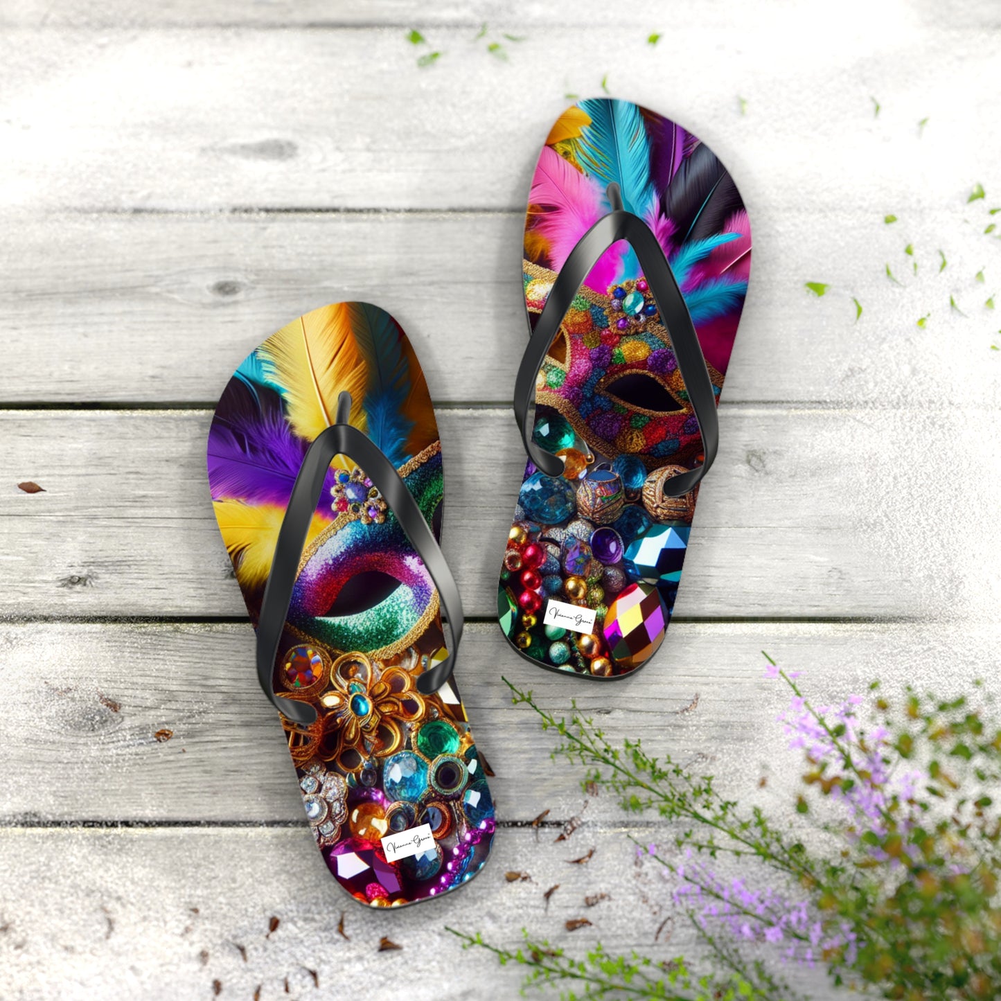 Flip Flops - MARDI GRAS - Vivienne Grace