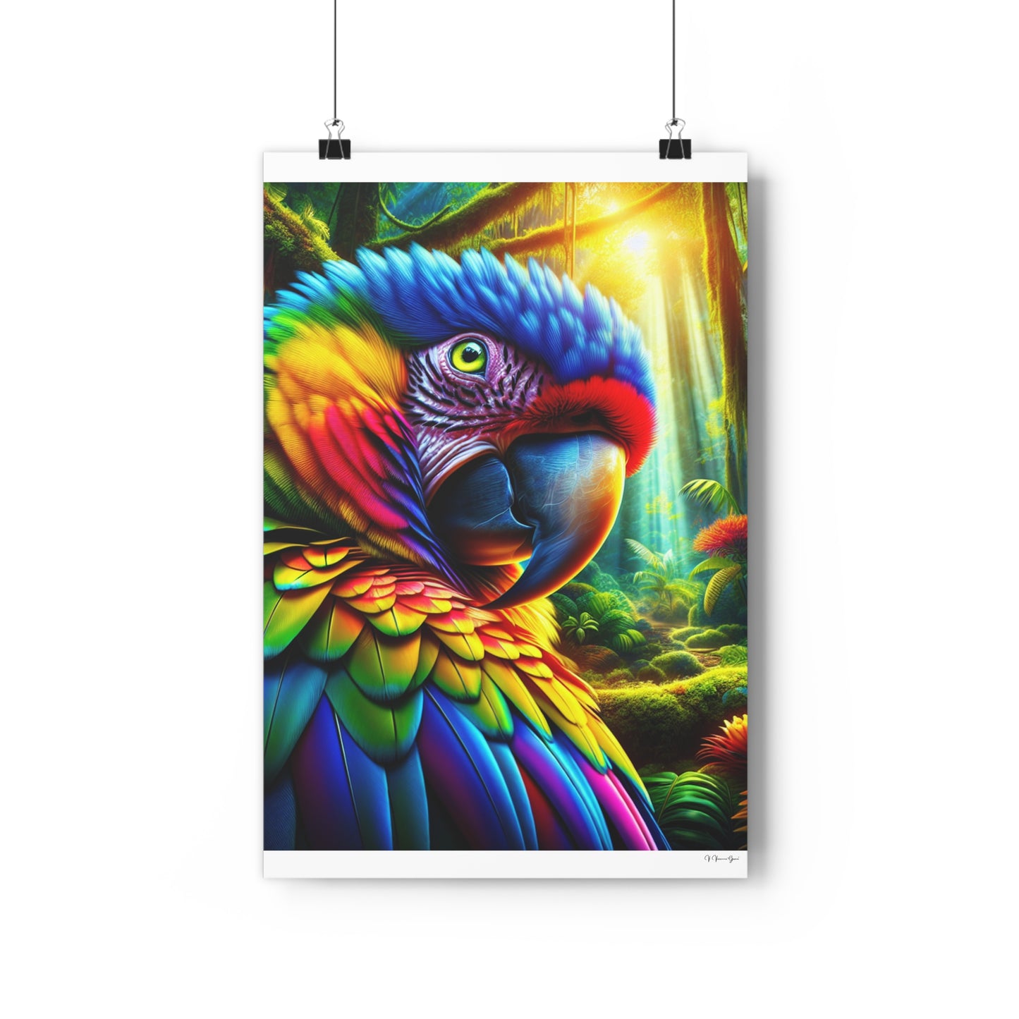 Giclée Art Print - BRIGHT PARROT - Vivienne Grace