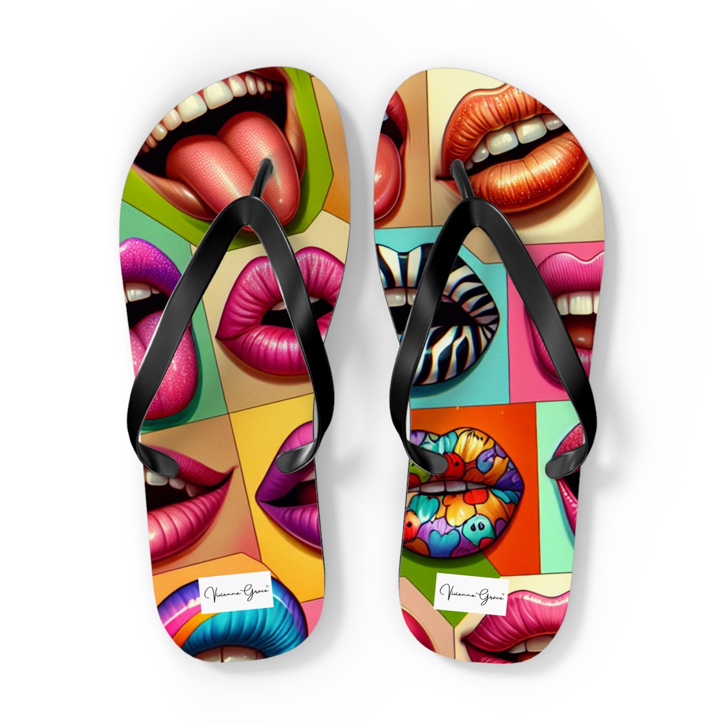 Flip Flops - LIPS - Vivienne Grace