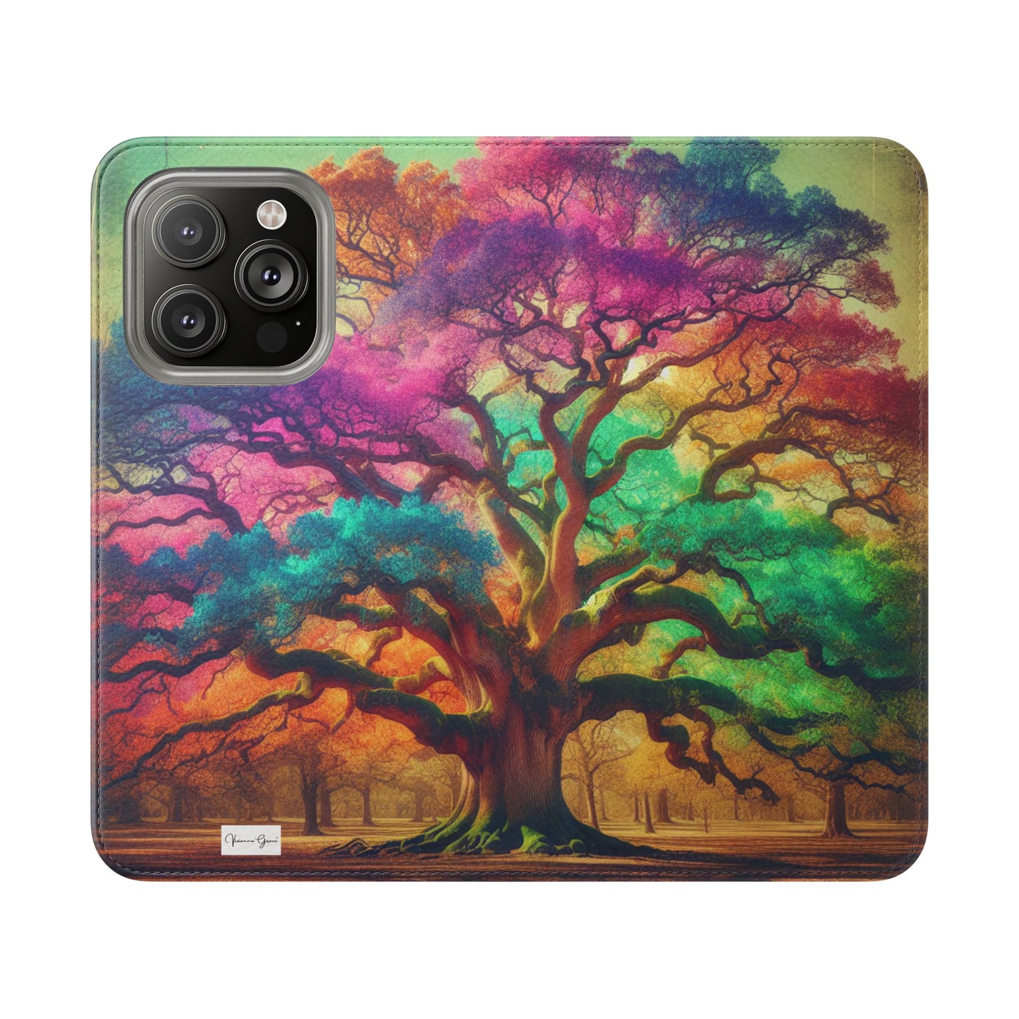 IPhone - Flip Case - COLORFUL OAK - Vivienne Grace