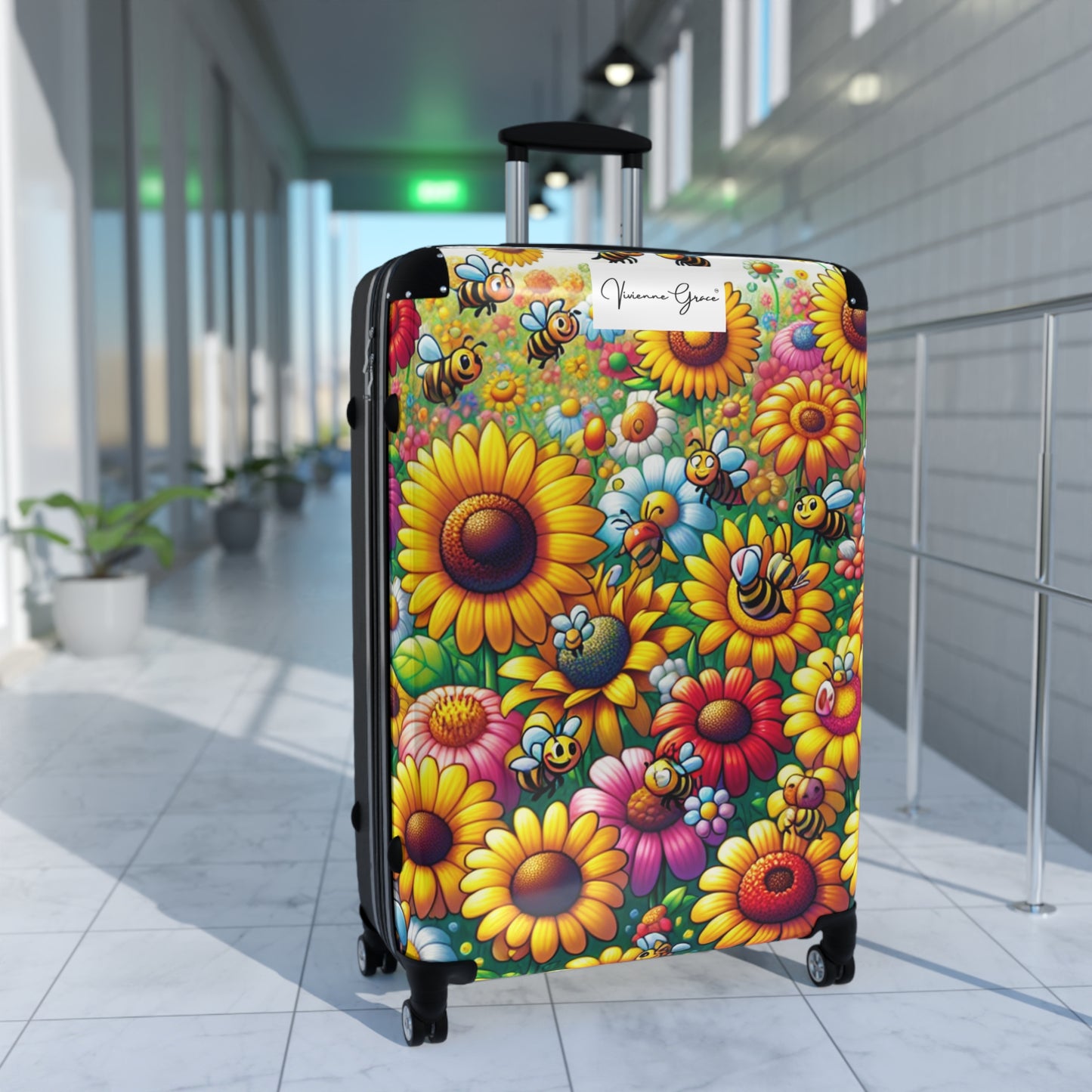Suitcase - SUNFLOWERS/BEES