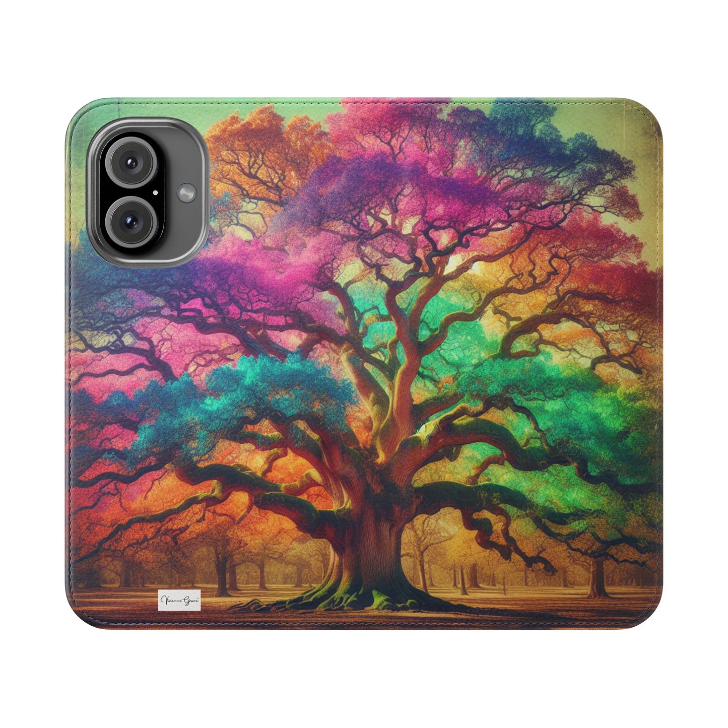 IPhone - Flip Case - COLORFUL OAK - Vivienne Grace