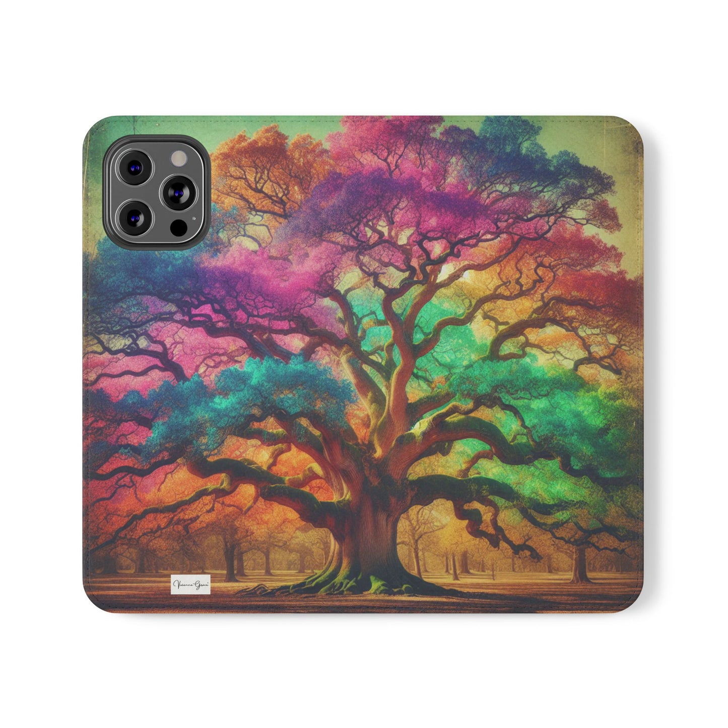 IPhone - Flip Case - COLORFUL OAK - Vivienne Grace