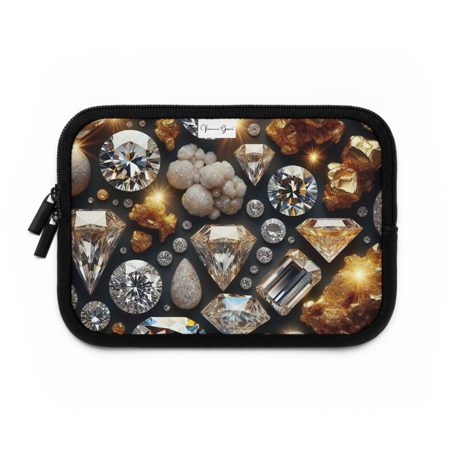Laptop Sleeve - DIAMONDS & GOLD - Vivienne Grace
