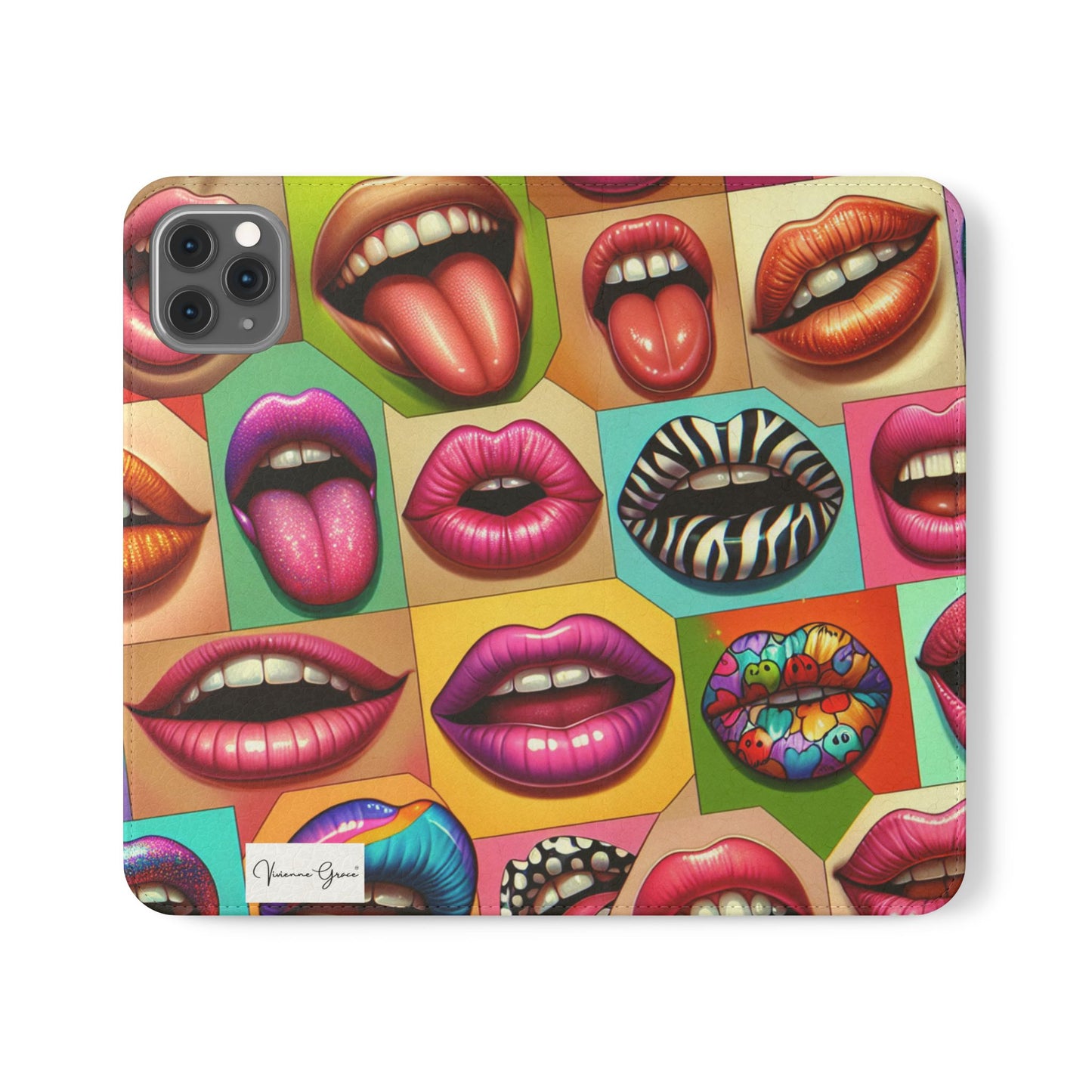 IPhone - Flip Case - LIPS - Vivienne Grace