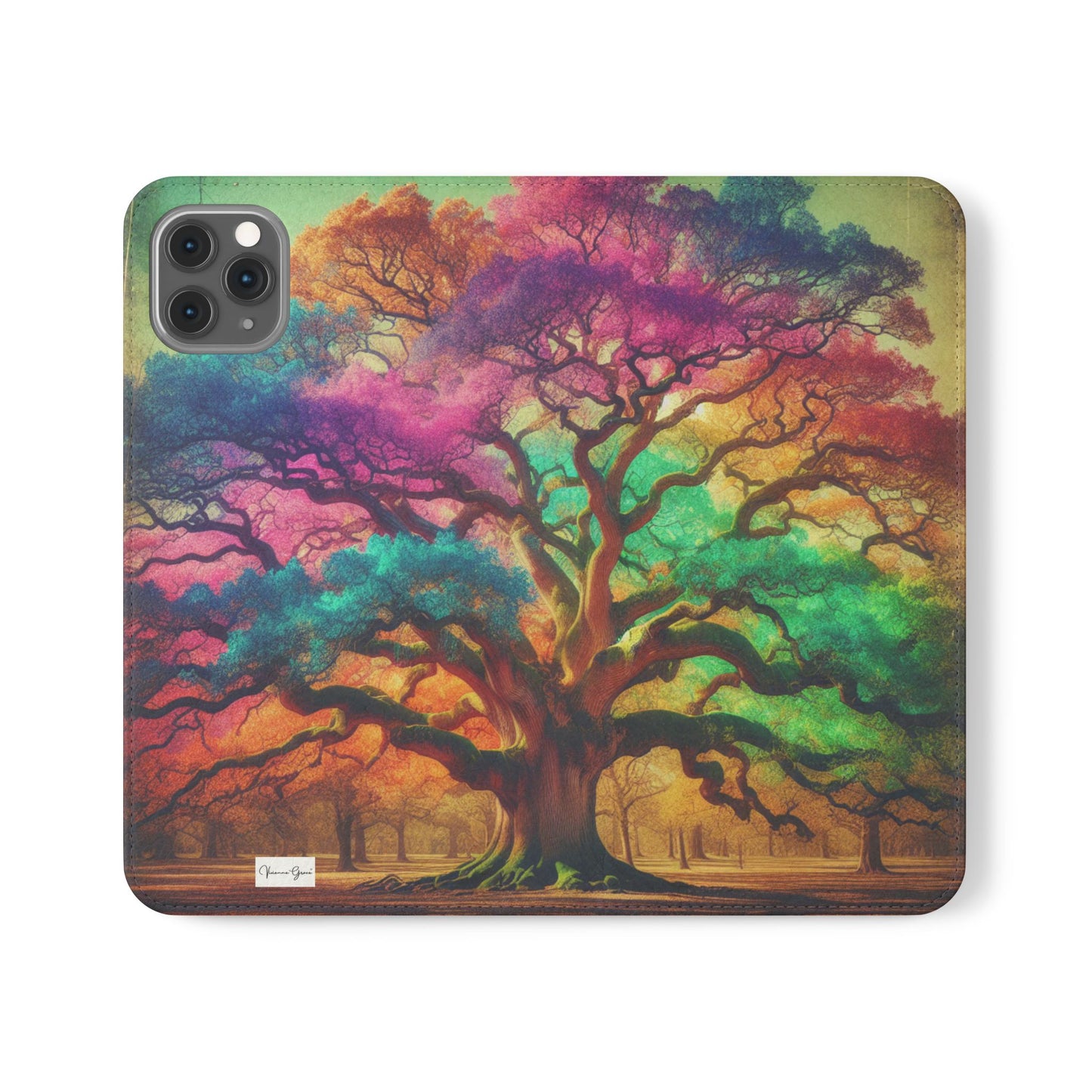 IPhone - Flip Case - COLORFUL OAK - Vivienne Grace