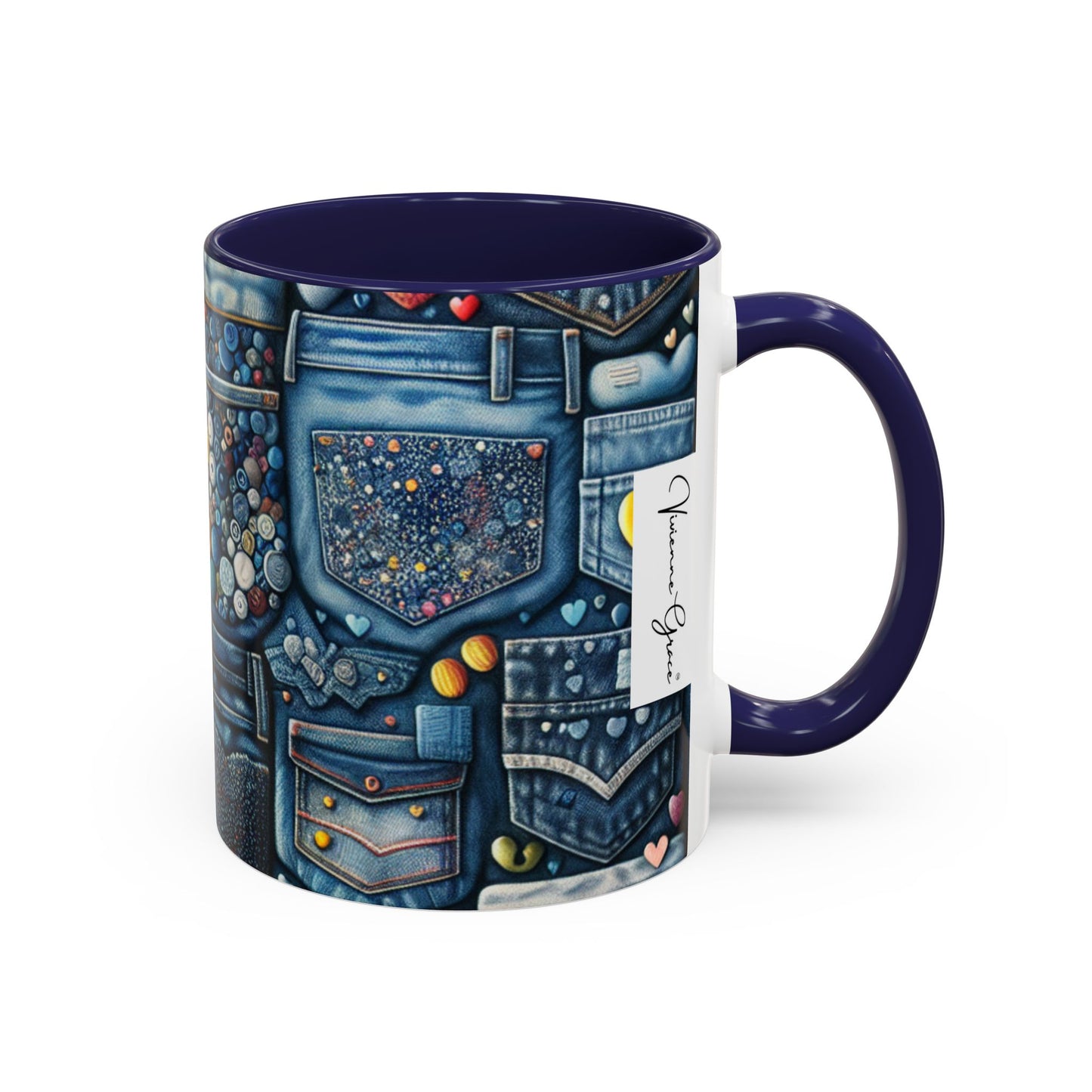 Accent Coffee Mug - BLUE JEANS - Vivienne Grace