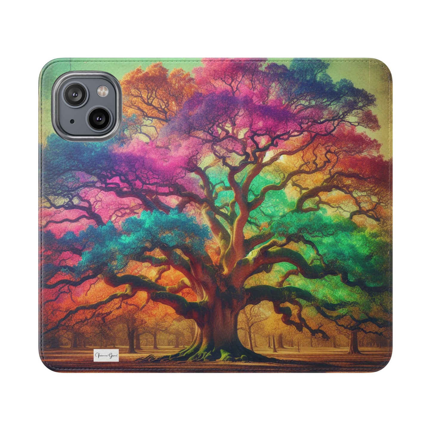 IPhone - Flip Case - COLORFUL OAK - Vivienne Grace