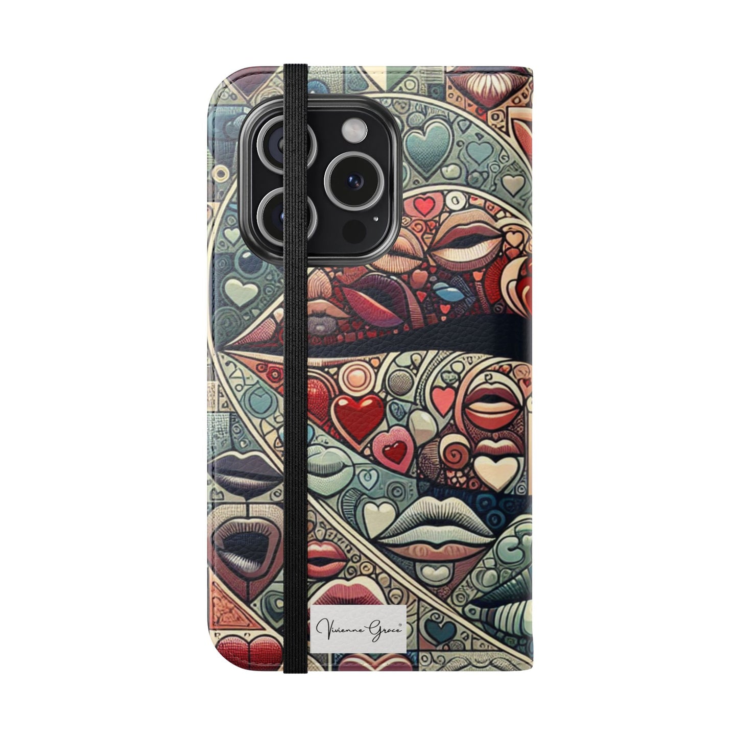 IPhone - Flip Case - BLUE LIPS - Vivienne Grace