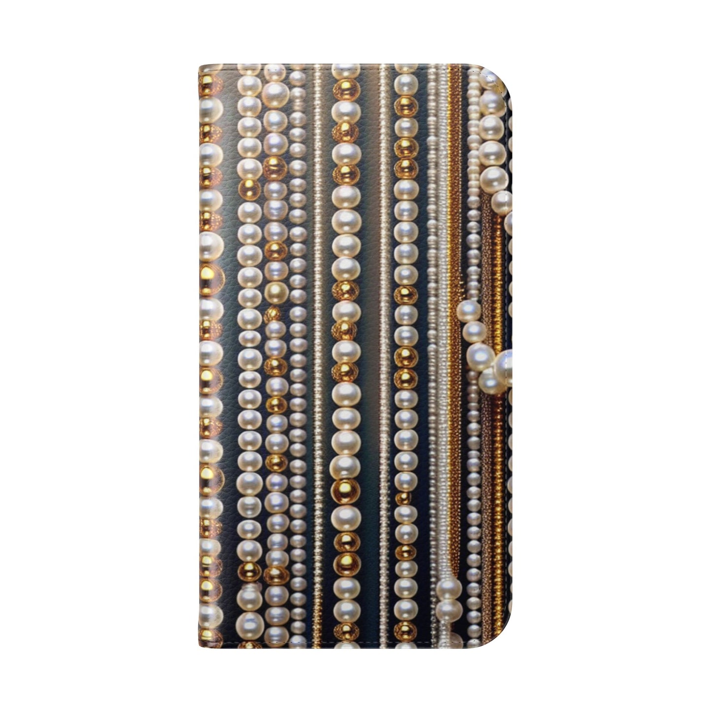 IPhone - Flip Case - PEARLS & GOLD - Vivienne Grace