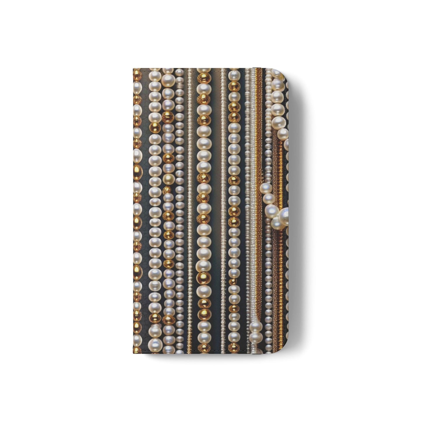 IPhone - Flip Case - PEARLS & GOLD - Vivienne Grace