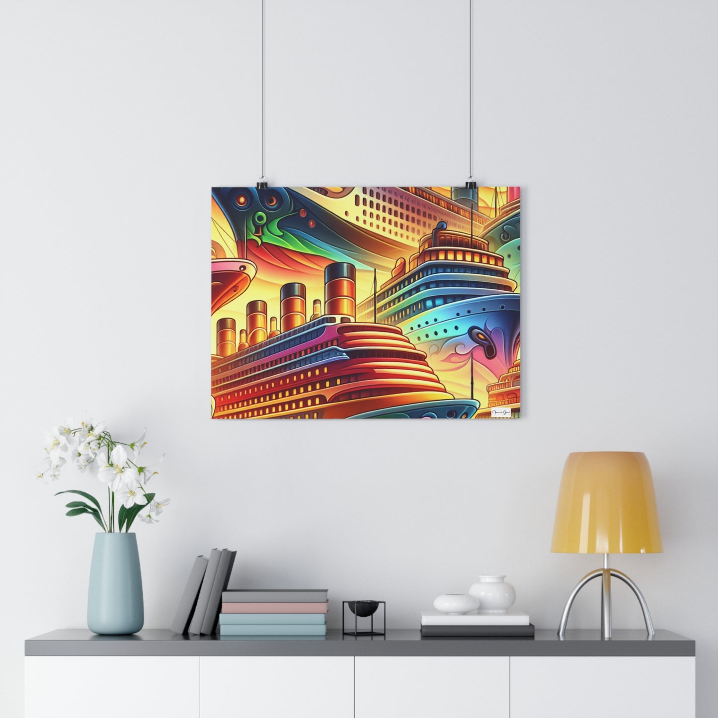 Giclée Art Print - Cruise Ships - Vivienne Grace