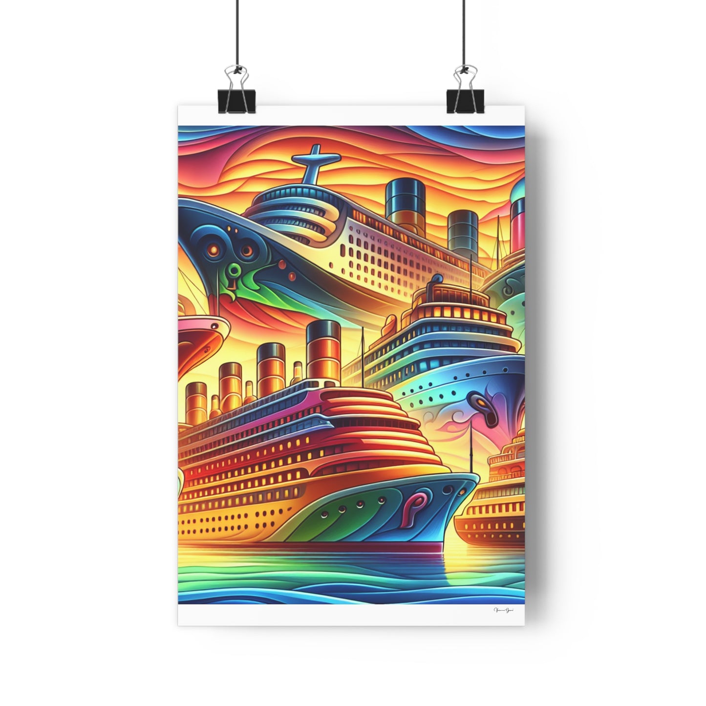 Giclée Art Print - Cruise Ships - Vivienne Grace