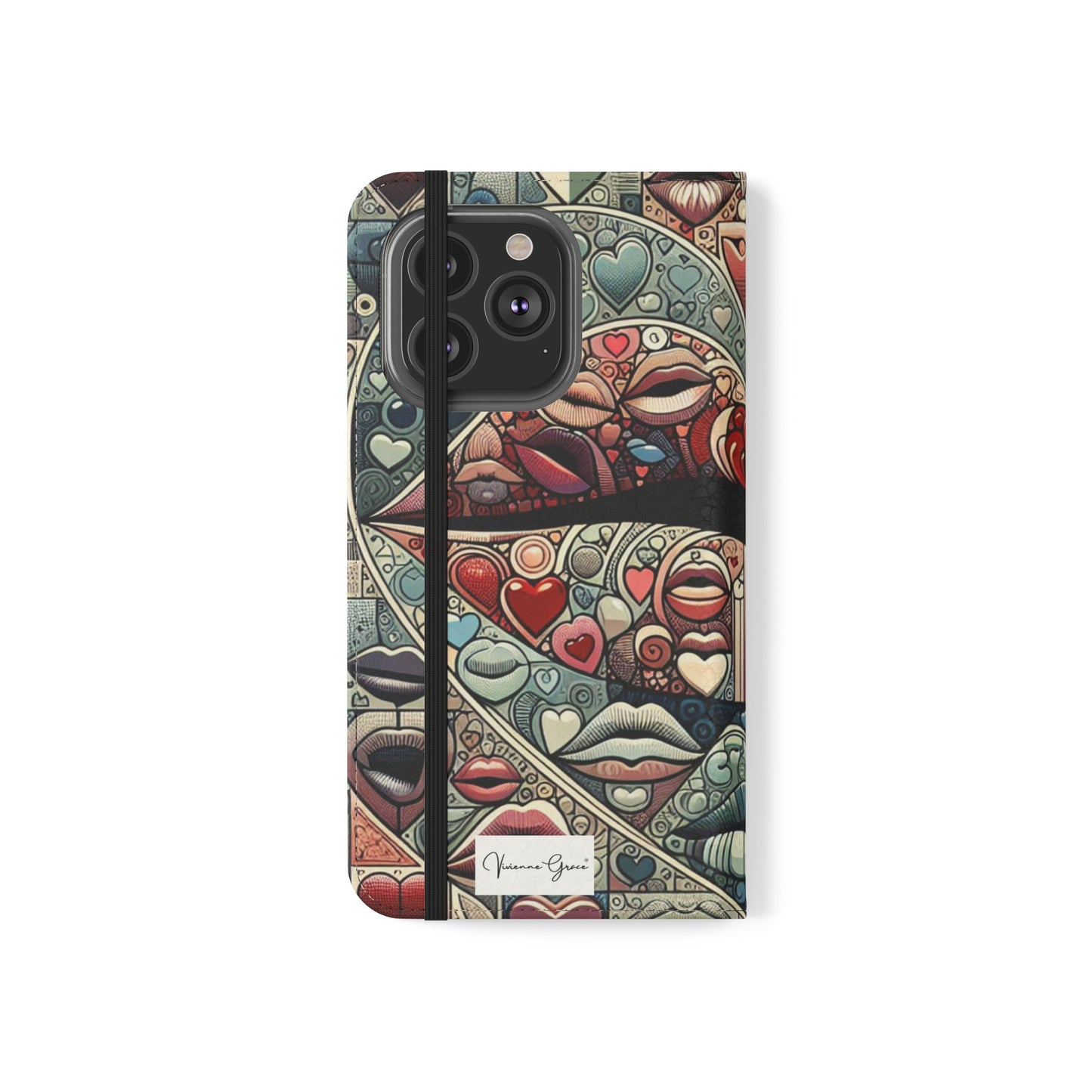 IPhone - Flip Case - BLUE LIPS - Vivienne Grace