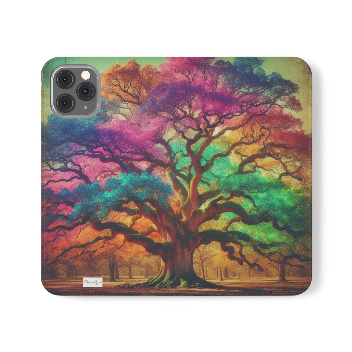 IPhone - Flip Case - COLORFUL OAK - Vivienne Grace
