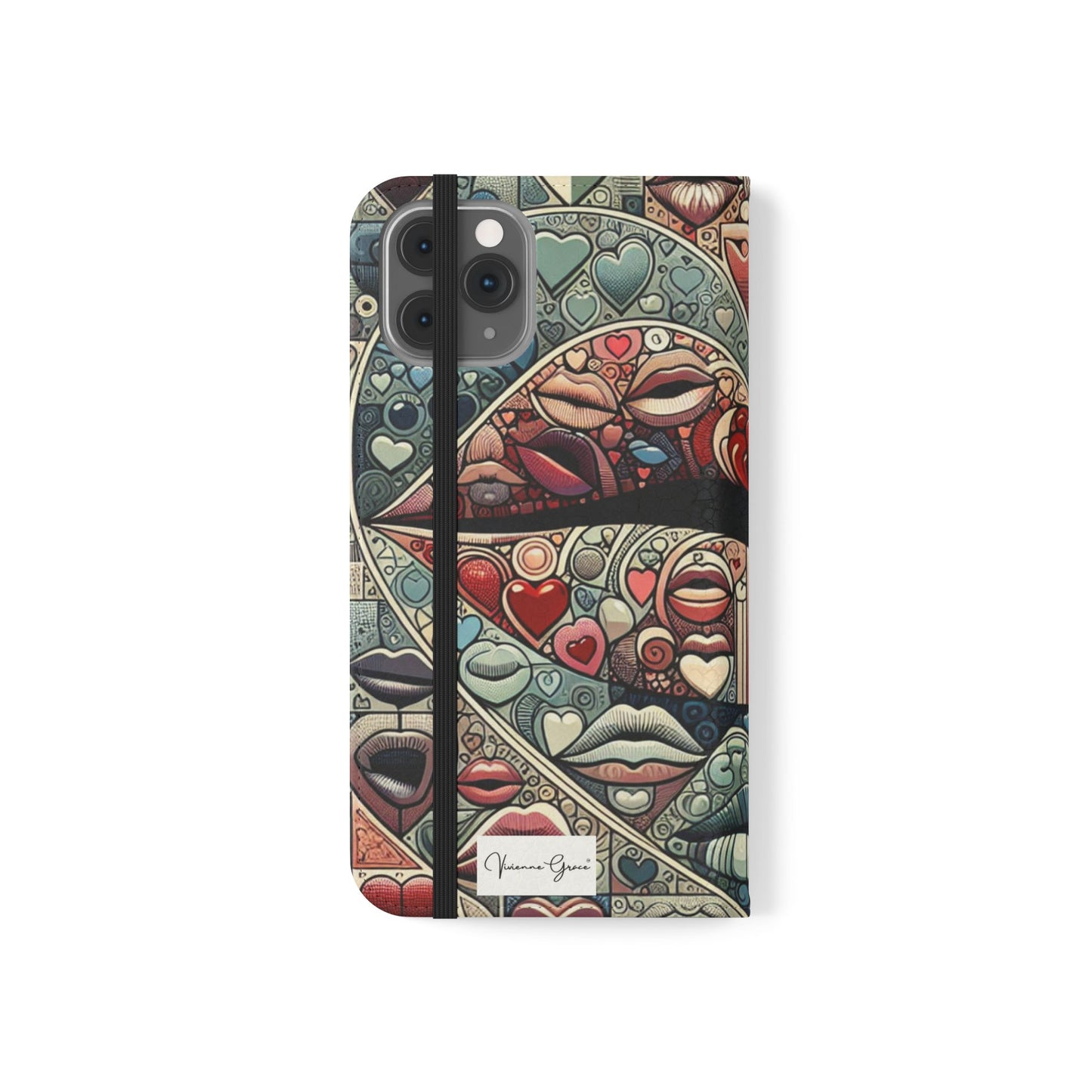 IPhone - Flip Case - BLUE LIPS - Vivienne Grace