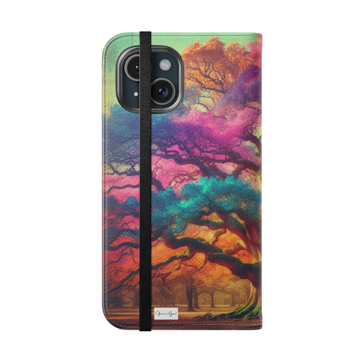 IPhone - Flip Case - COLORFUL OAK - Vivienne Grace
