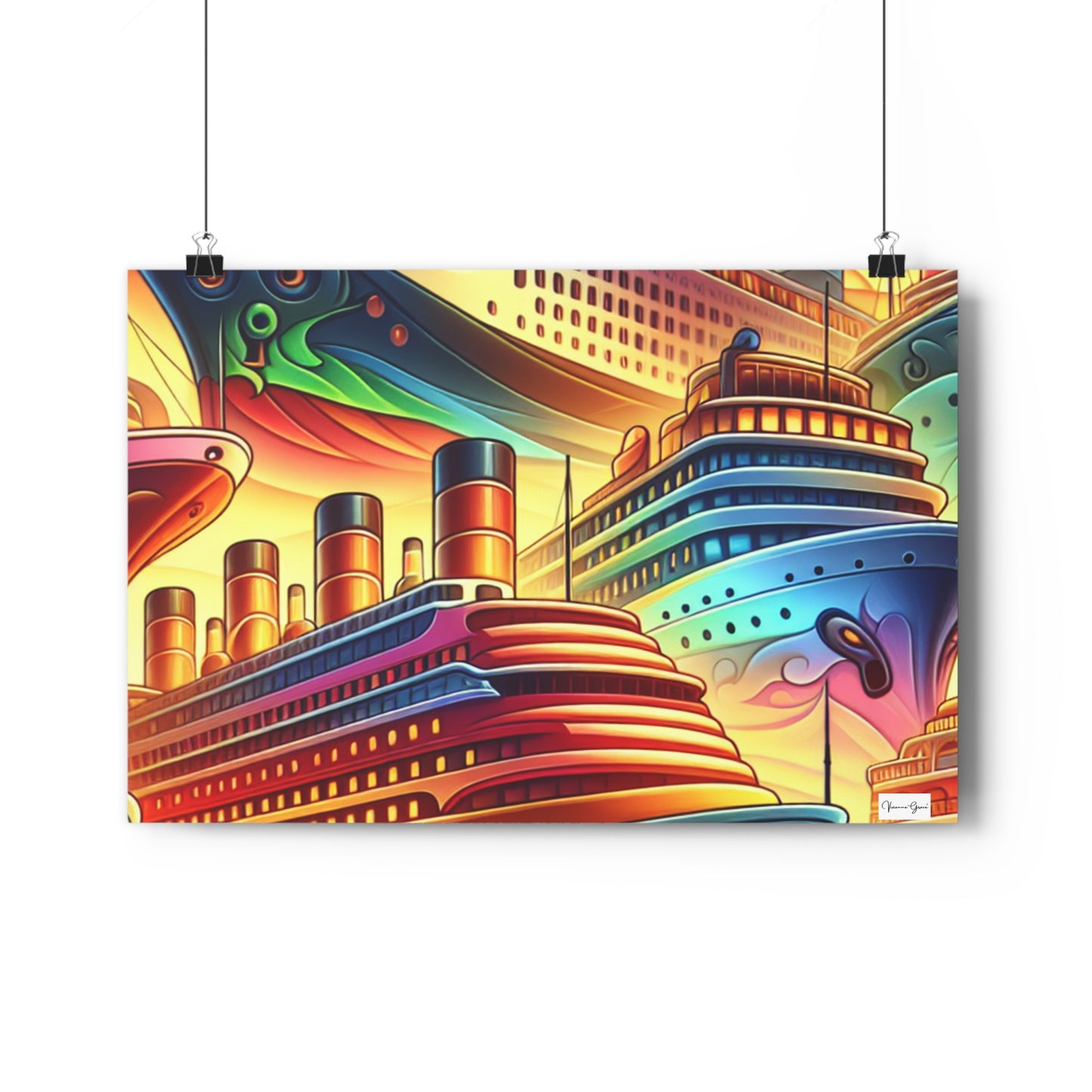 Giclée Art Print - Cruise Ships - Vivienne Grace
