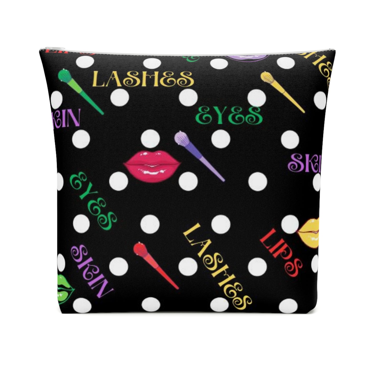 Cotton Cosmetic Bag - FUN (black) - Vivienne Grace