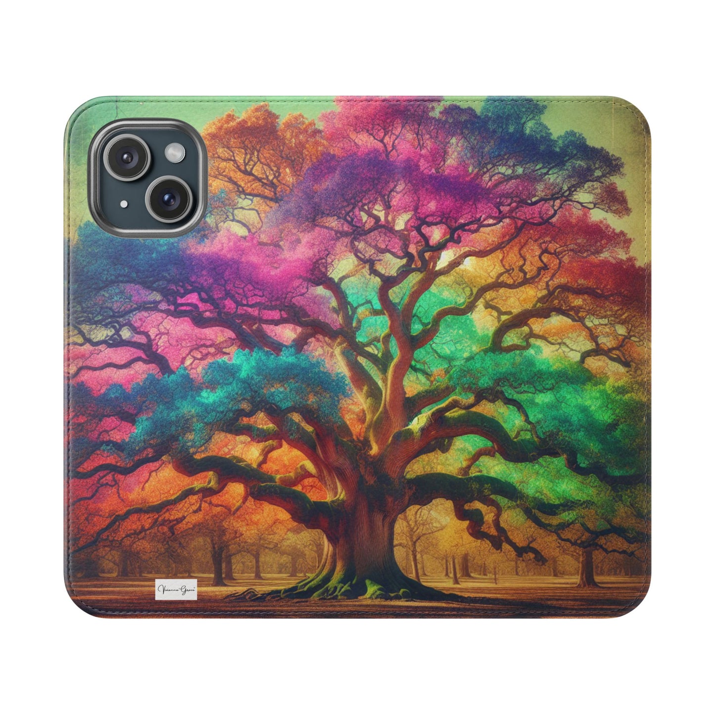IPhone - Flip Case - COLORFUL OAK - Vivienne Grace