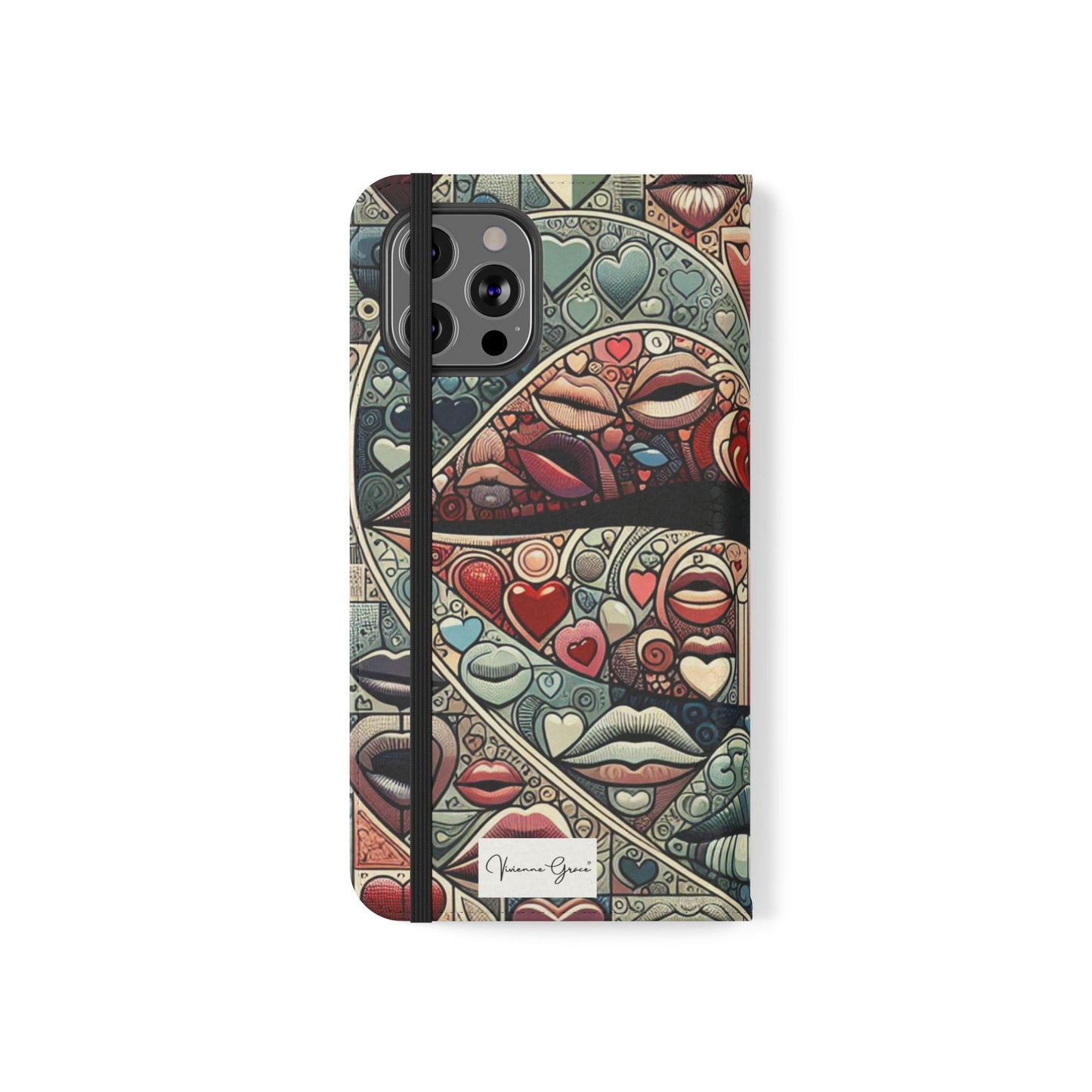 IPhone - Flip Case - BLUE LIPS - Vivienne Grace