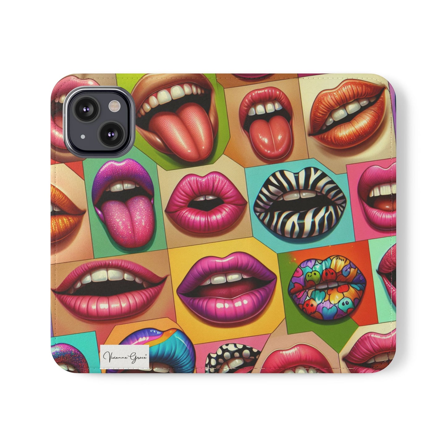 IPhone - Flip Case - LIPS - Vivienne Grace