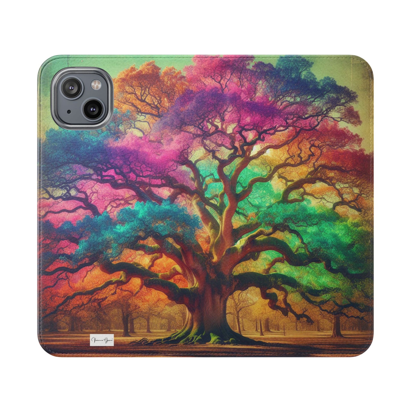 IPhone - Flip Case - COLORFUL OAK - Vivienne Grace