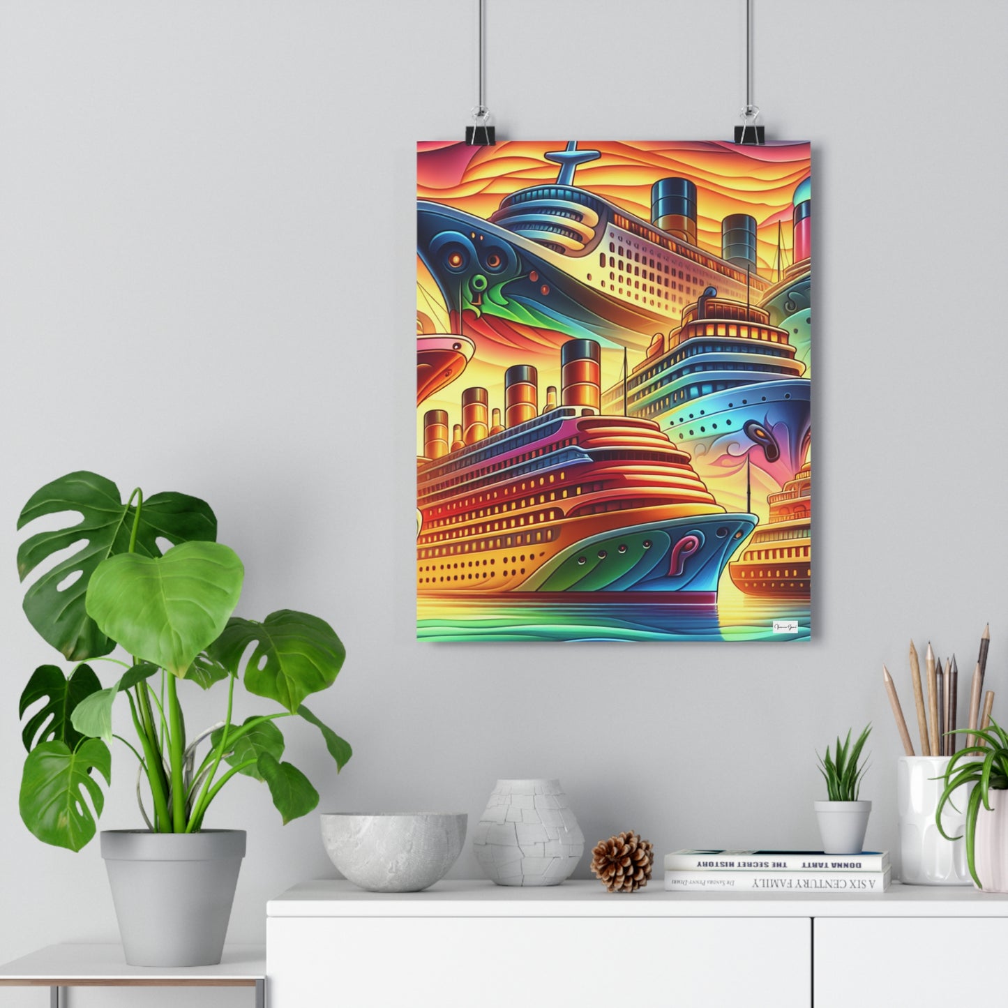 Giclée Art Print - Cruise Ships - Vivienne Grace