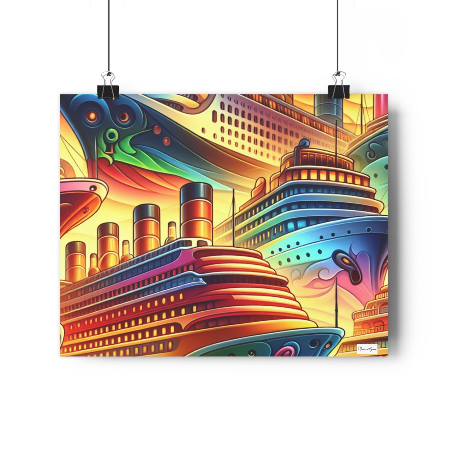 Giclée Art Print - Cruise Ships - Vivienne Grace