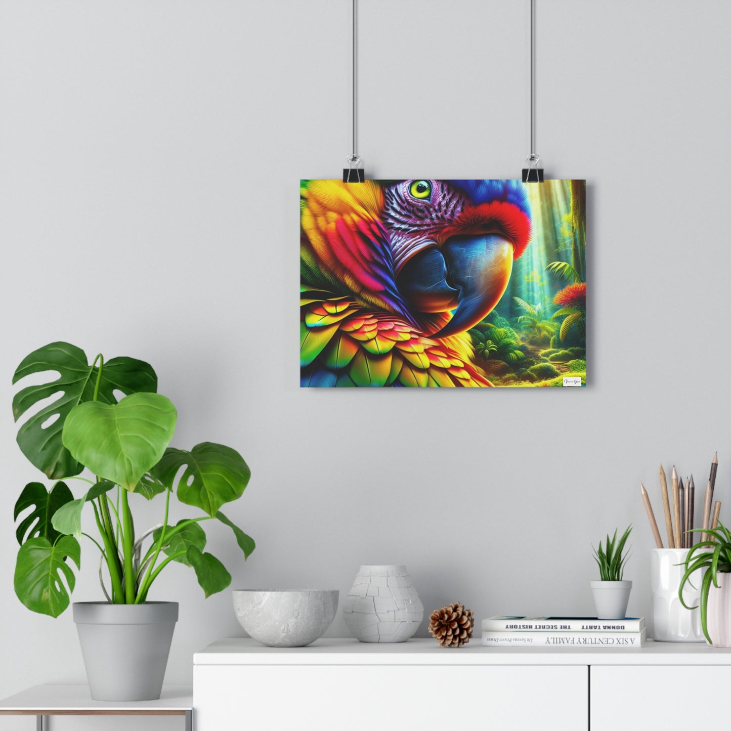 Giclée Art Print - BRIGHT PARROT - Vivienne Grace