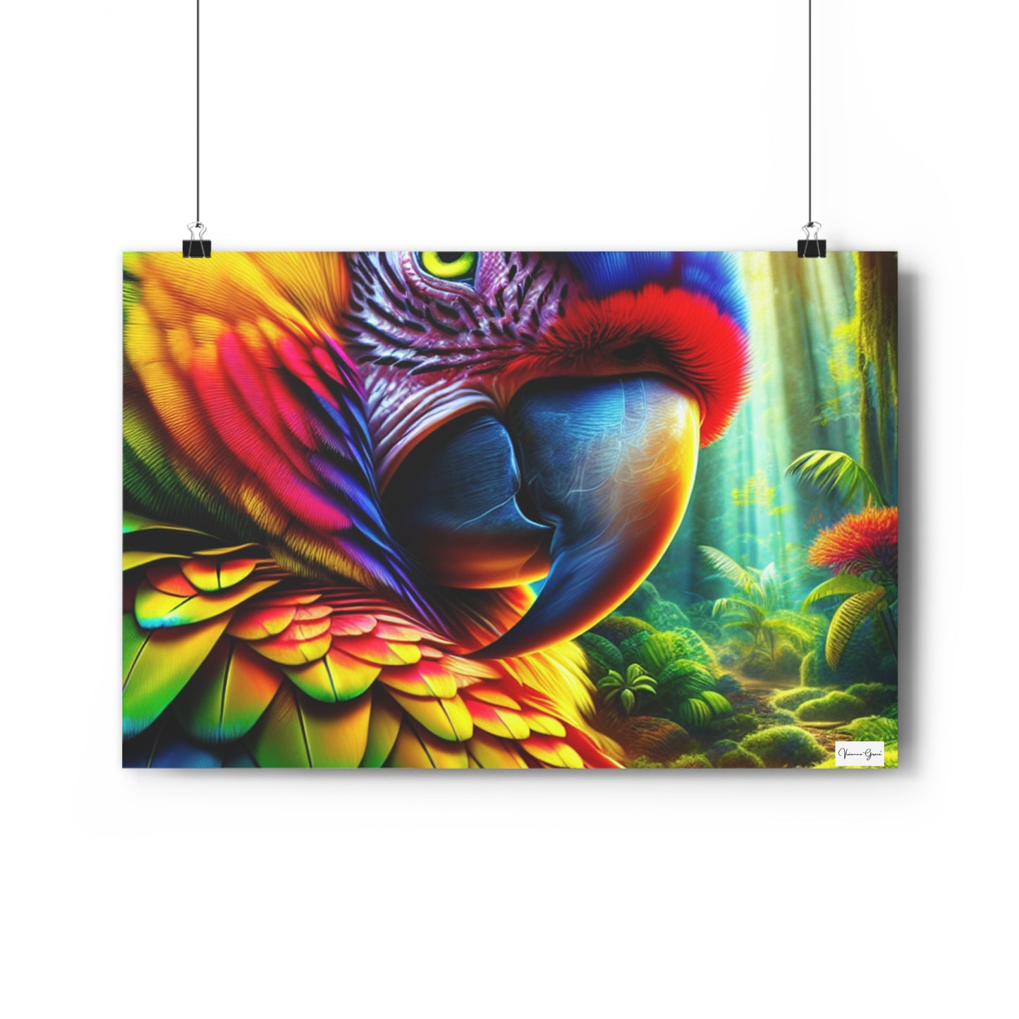 Giclée Art Print - BRIGHT PARROT - Vivienne Grace
