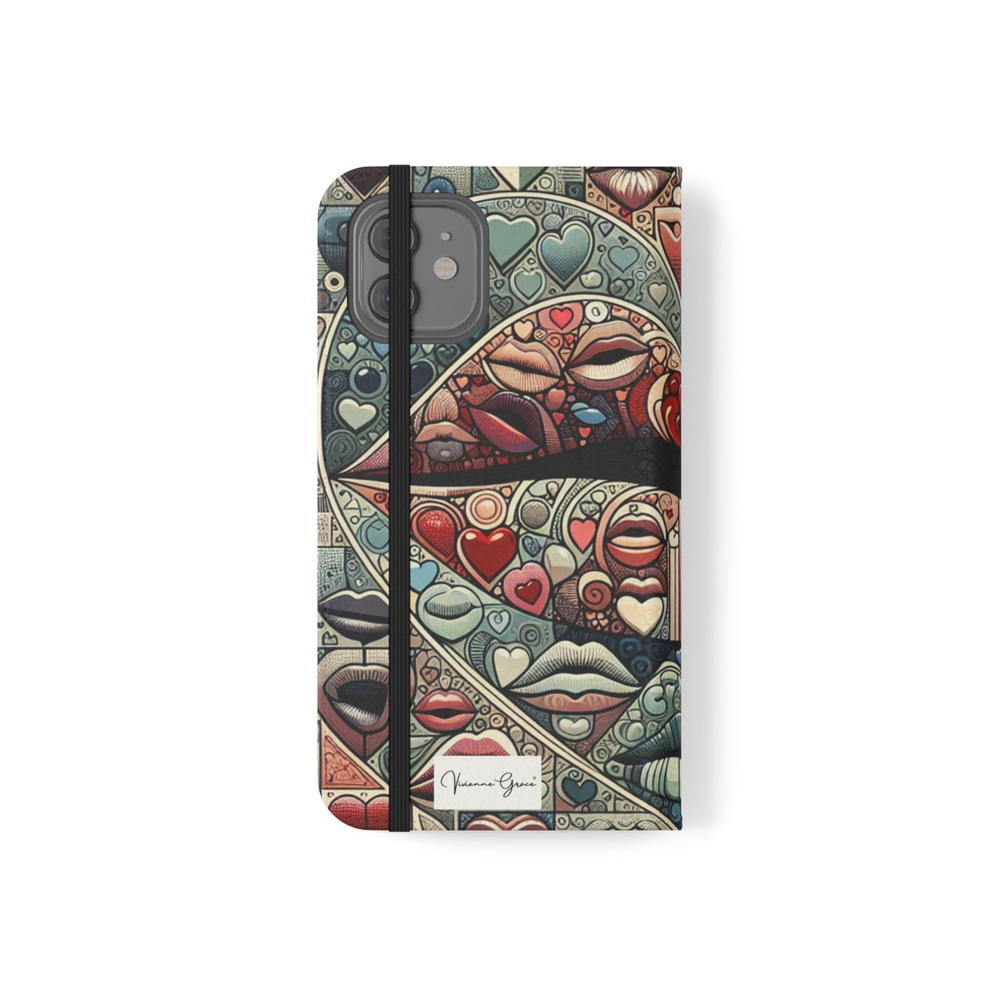 IPhone - Flip Case - BLUE LIPS - Vivienne Grace