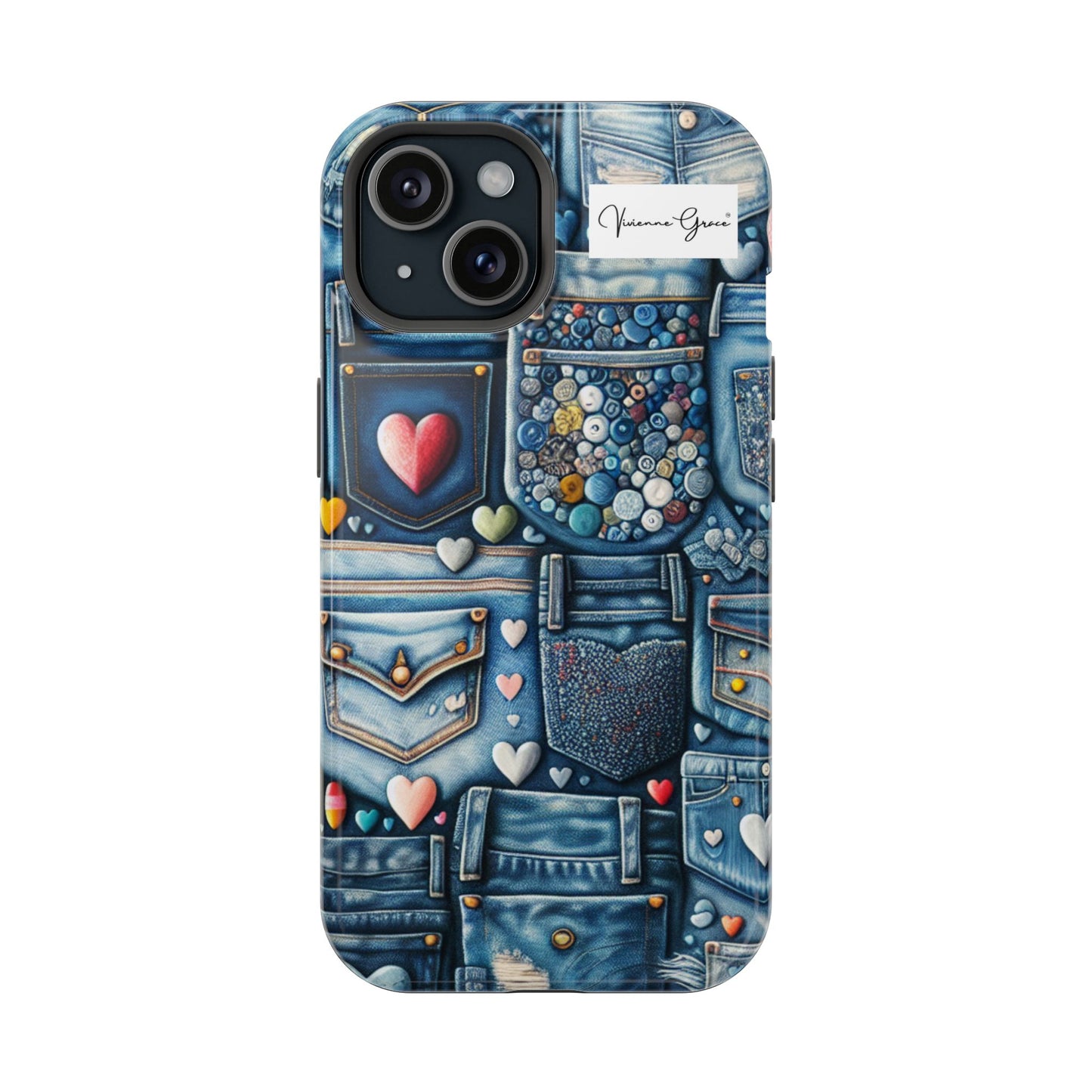 Samsung Galaxy -Impact-Resistant Case - BLUE JEANS - Vivienne Grace