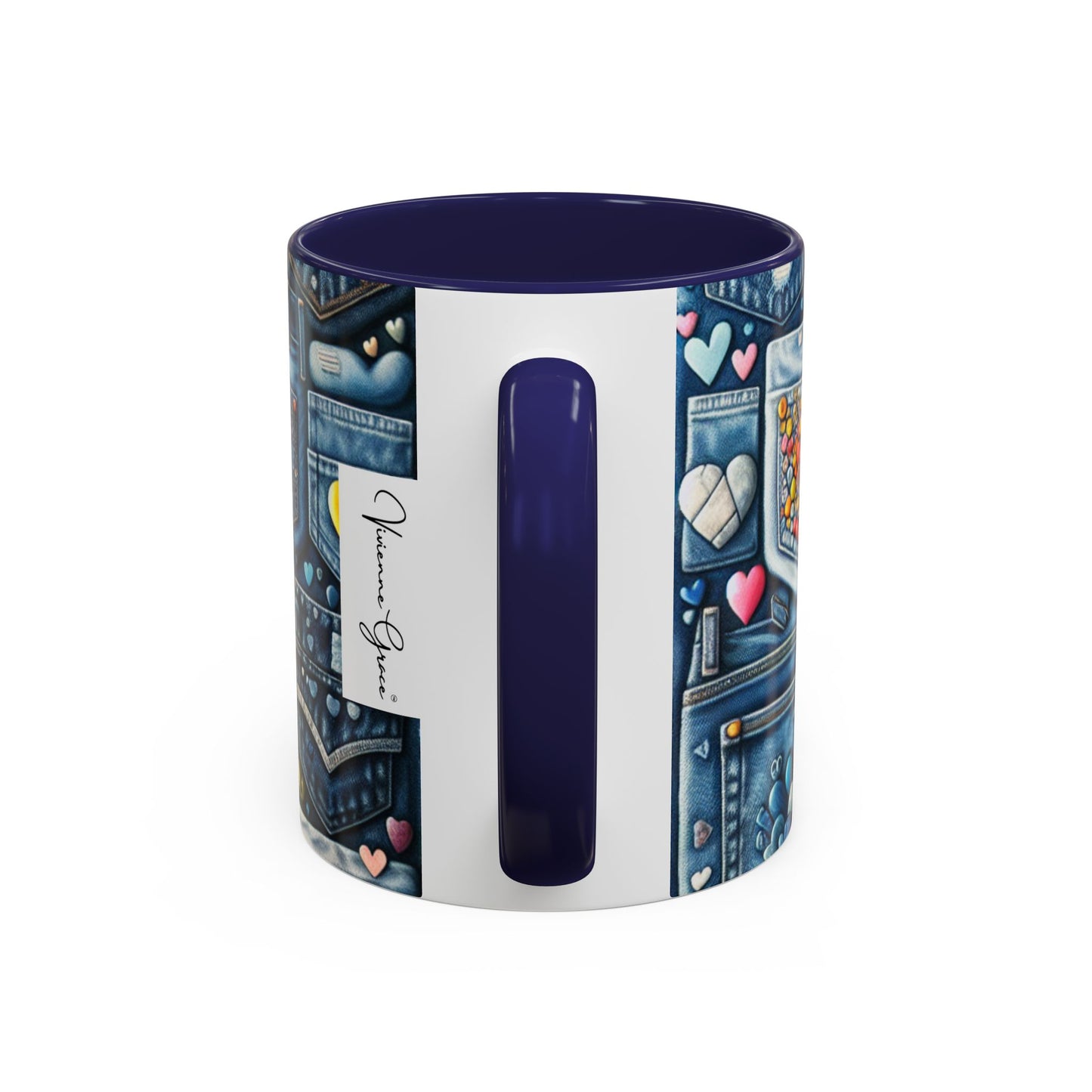 Accent Coffee Mug - BLUE JEANS - Vivienne Grace
