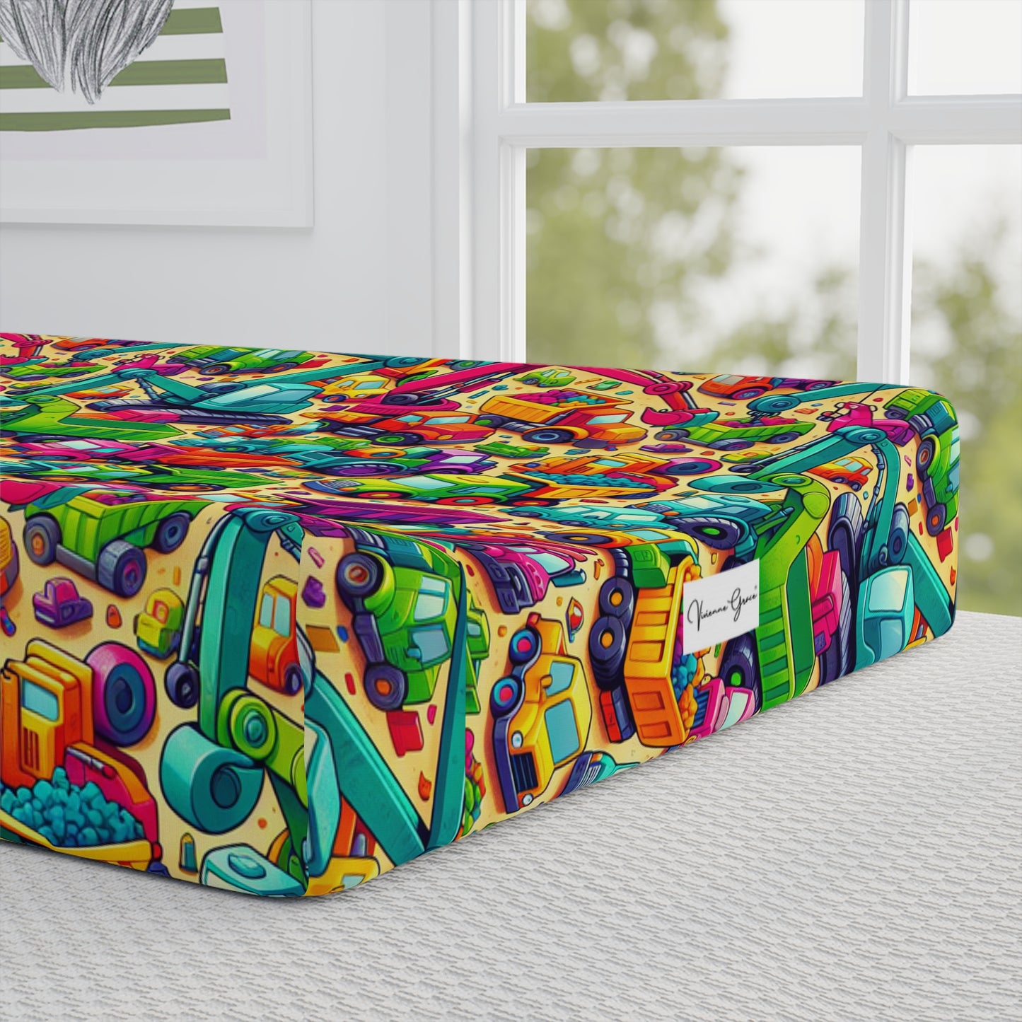 Baby Changing Pad - HEAVY EQUIPMENT TOYS - Vivienne Grace