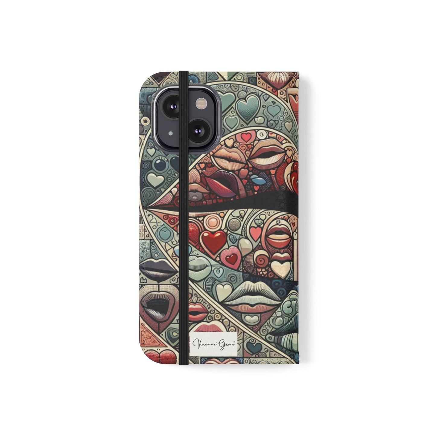 IPhone - Flip Case - BLUE LIPS - Vivienne Grace
