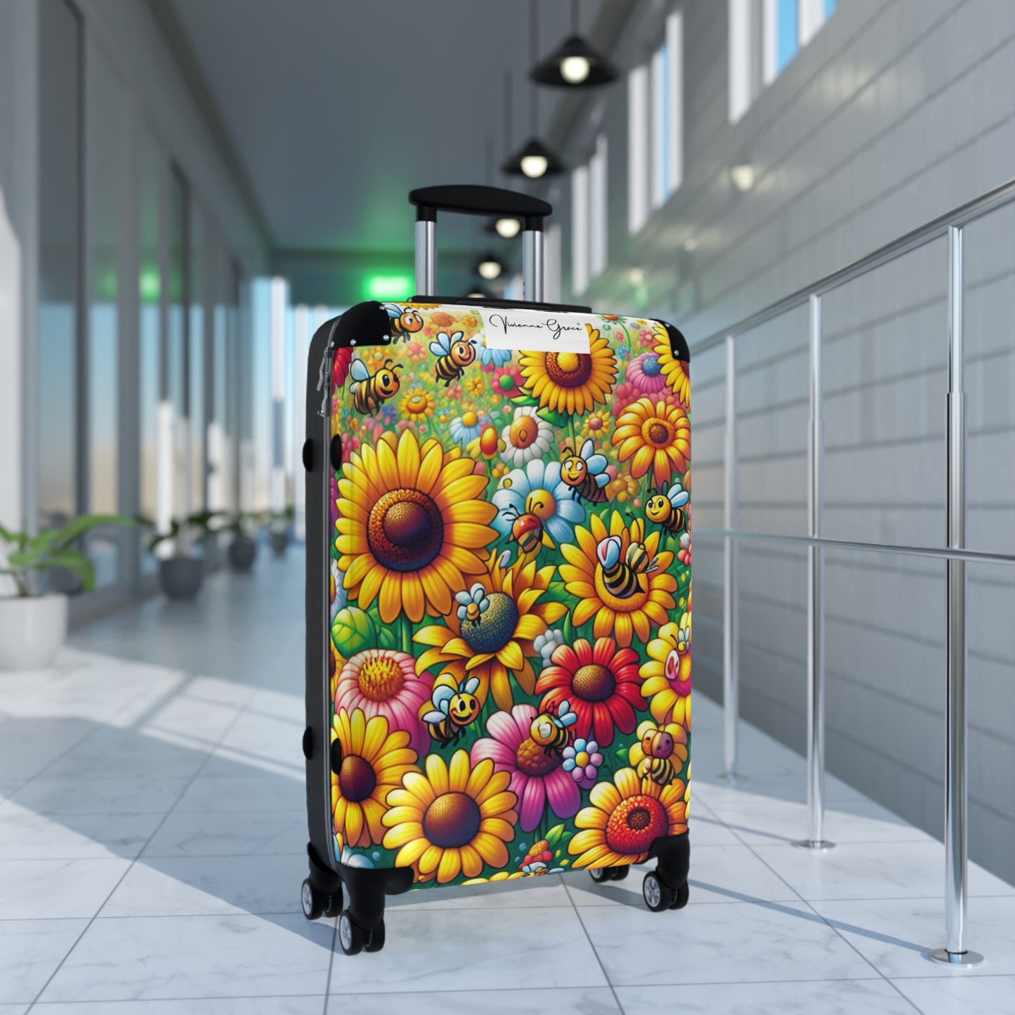 Suitcase - SUNFLOWERS/BEES